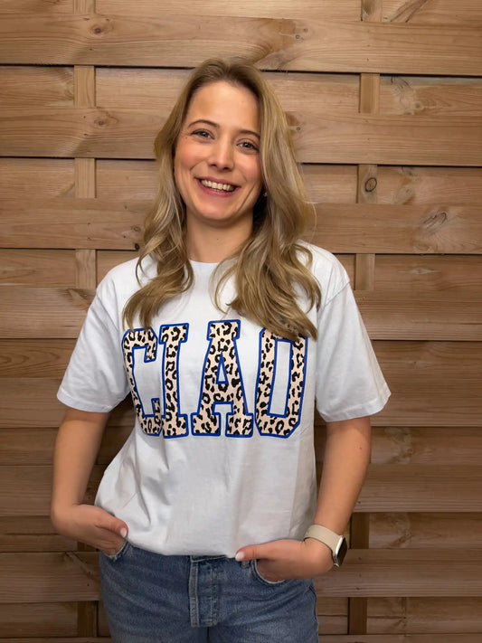 T-Shirt "Ciao Leo" Weiß