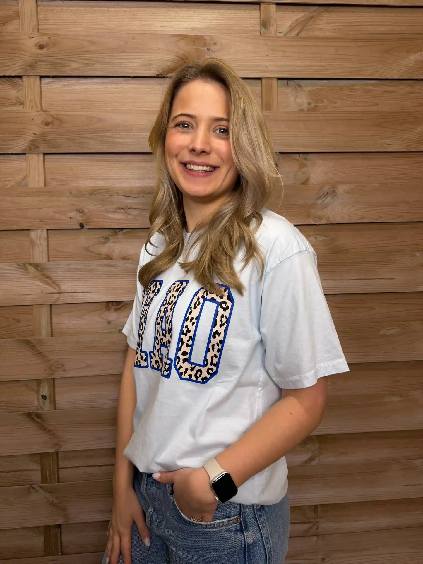 T-Shirt "Ciao Leo" Weiß