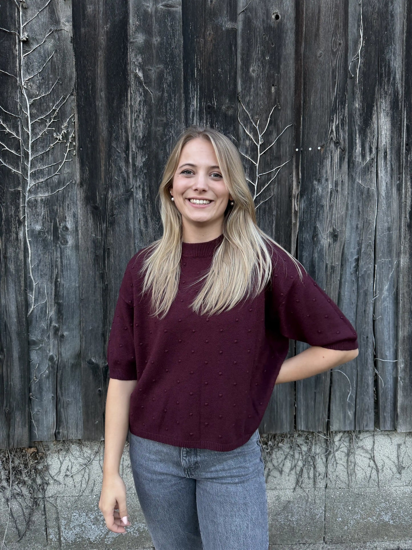 Strickshirt "Points" Weinort