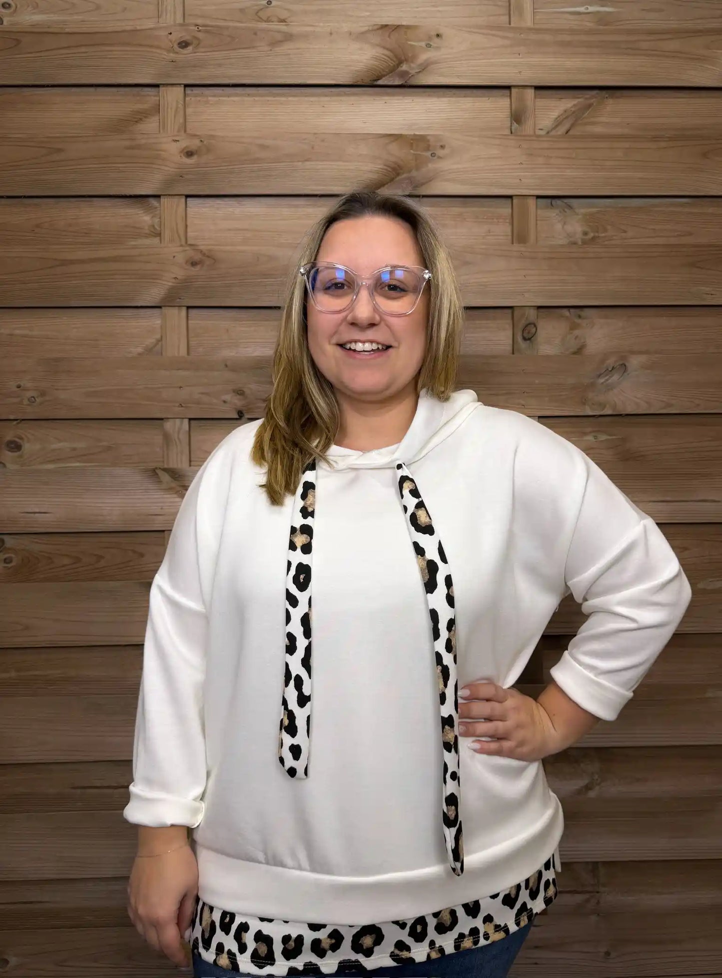 Hoodie "Leolove" Weiß