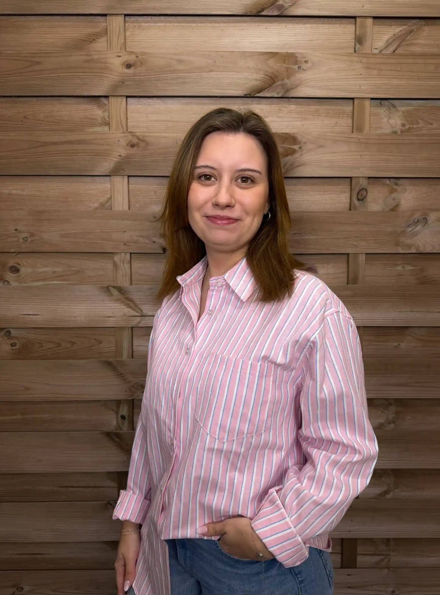 Bluse "Coastal Stripe" Rosa