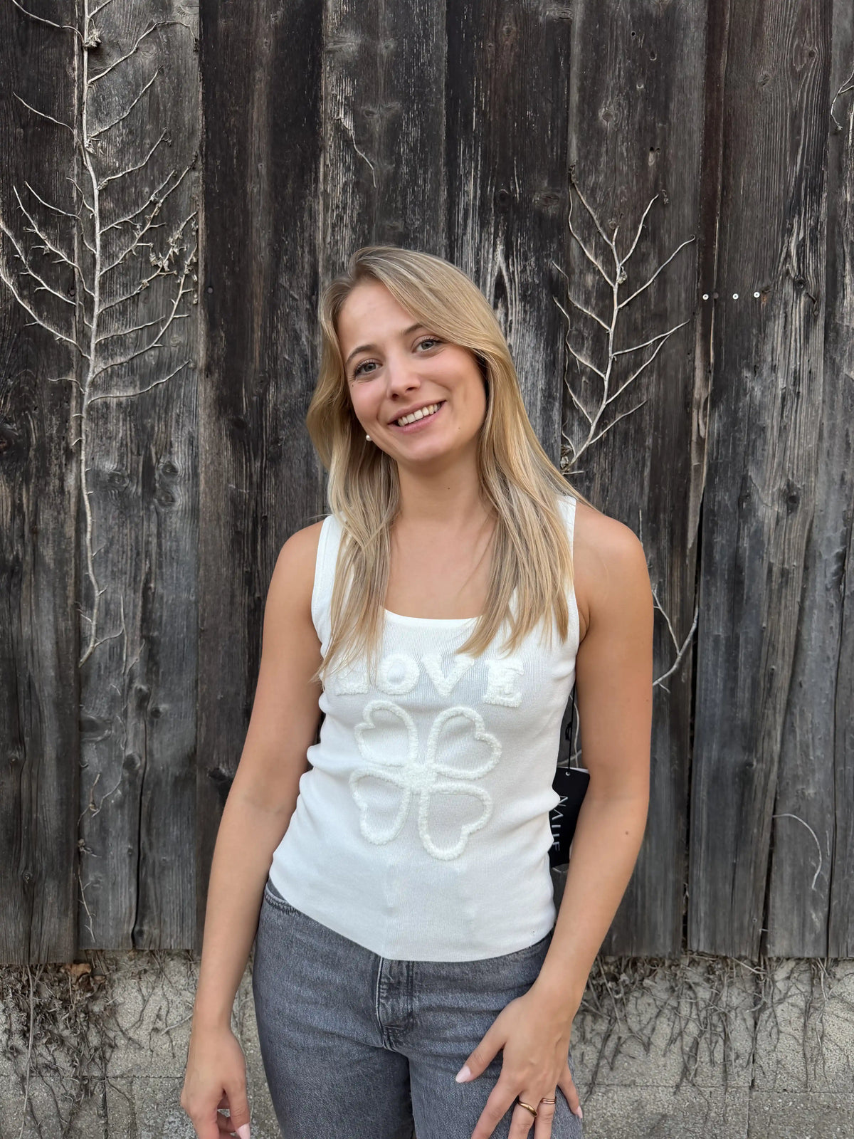 Top "Fizzylove" Weiß