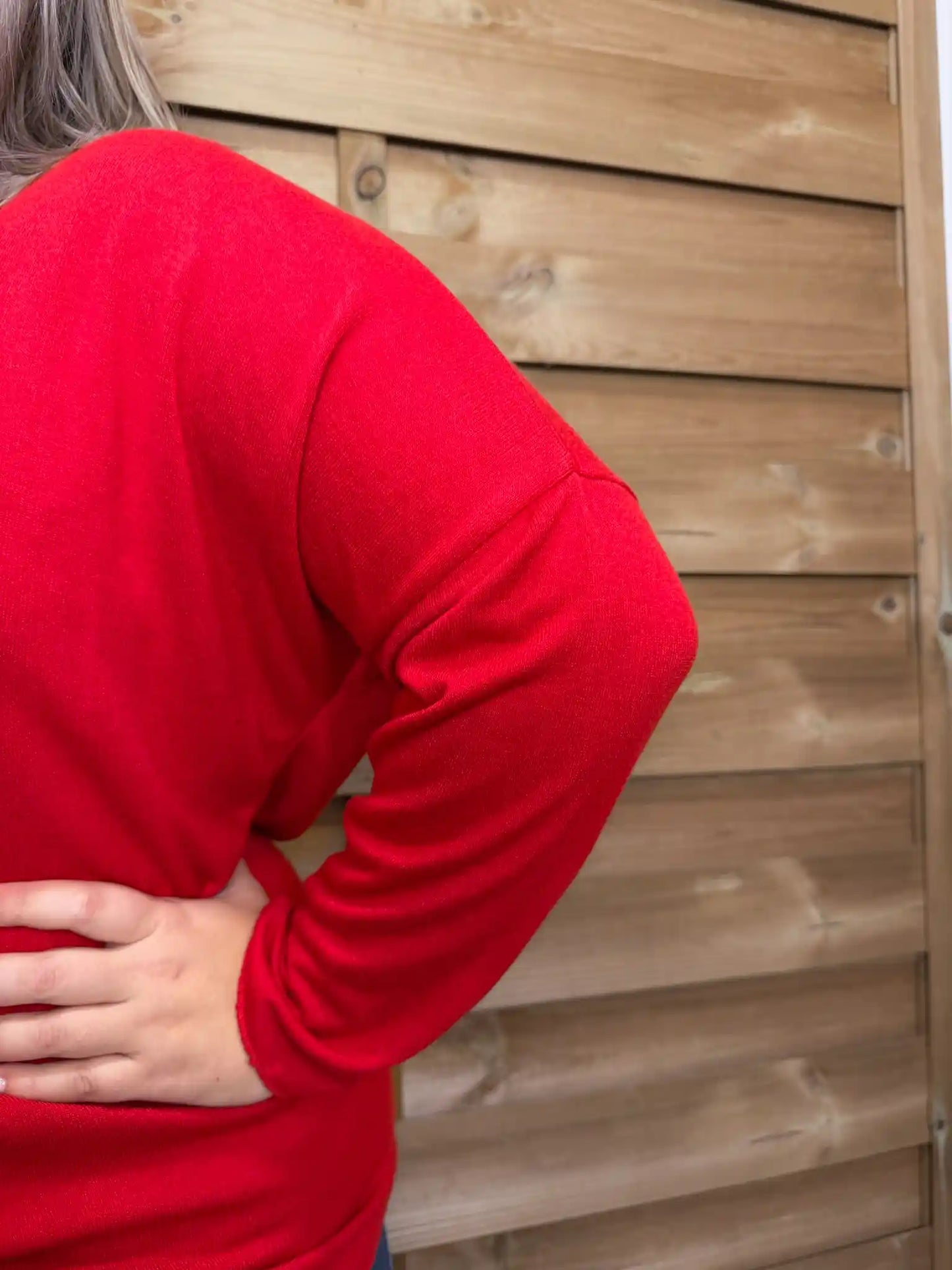 Basic Strickpullover 40-44 Rot