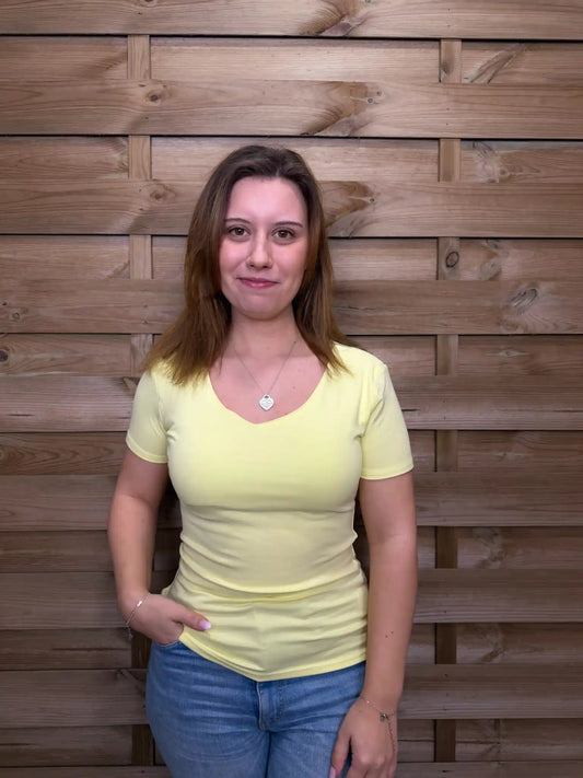 Basicshirt "Soft" Pastellgelb