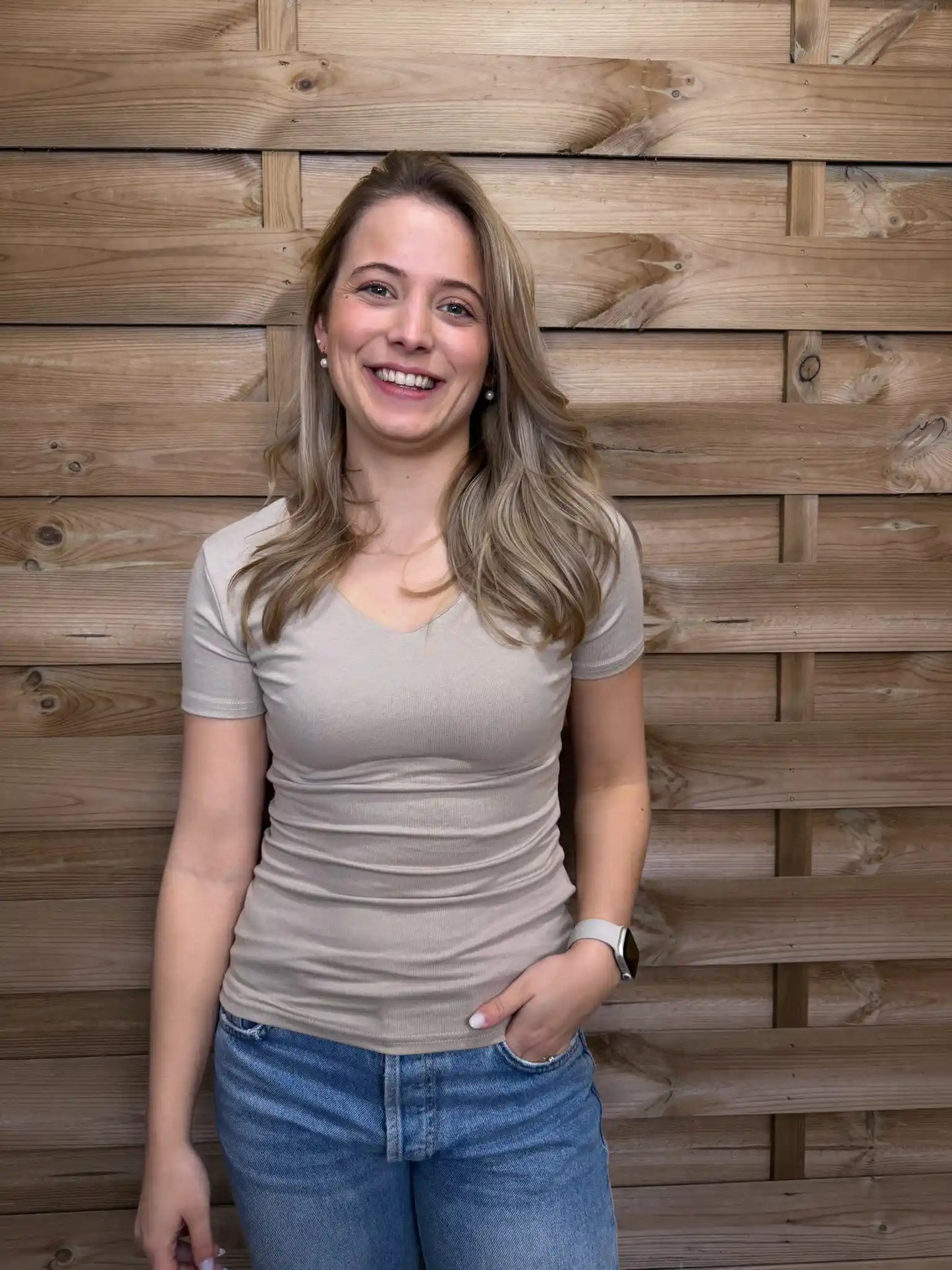 Basicshirt "Soft" Taupe