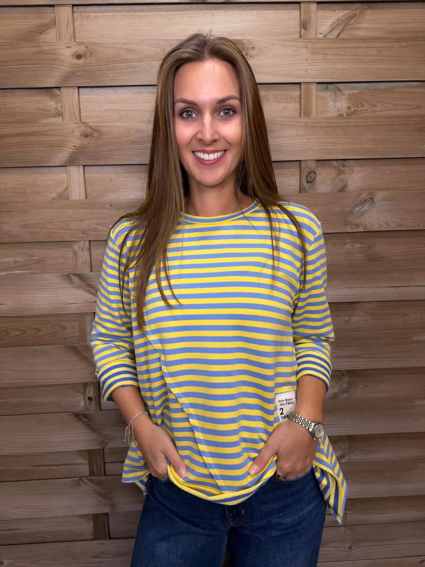 Langarmshirt "Twist" Gelb