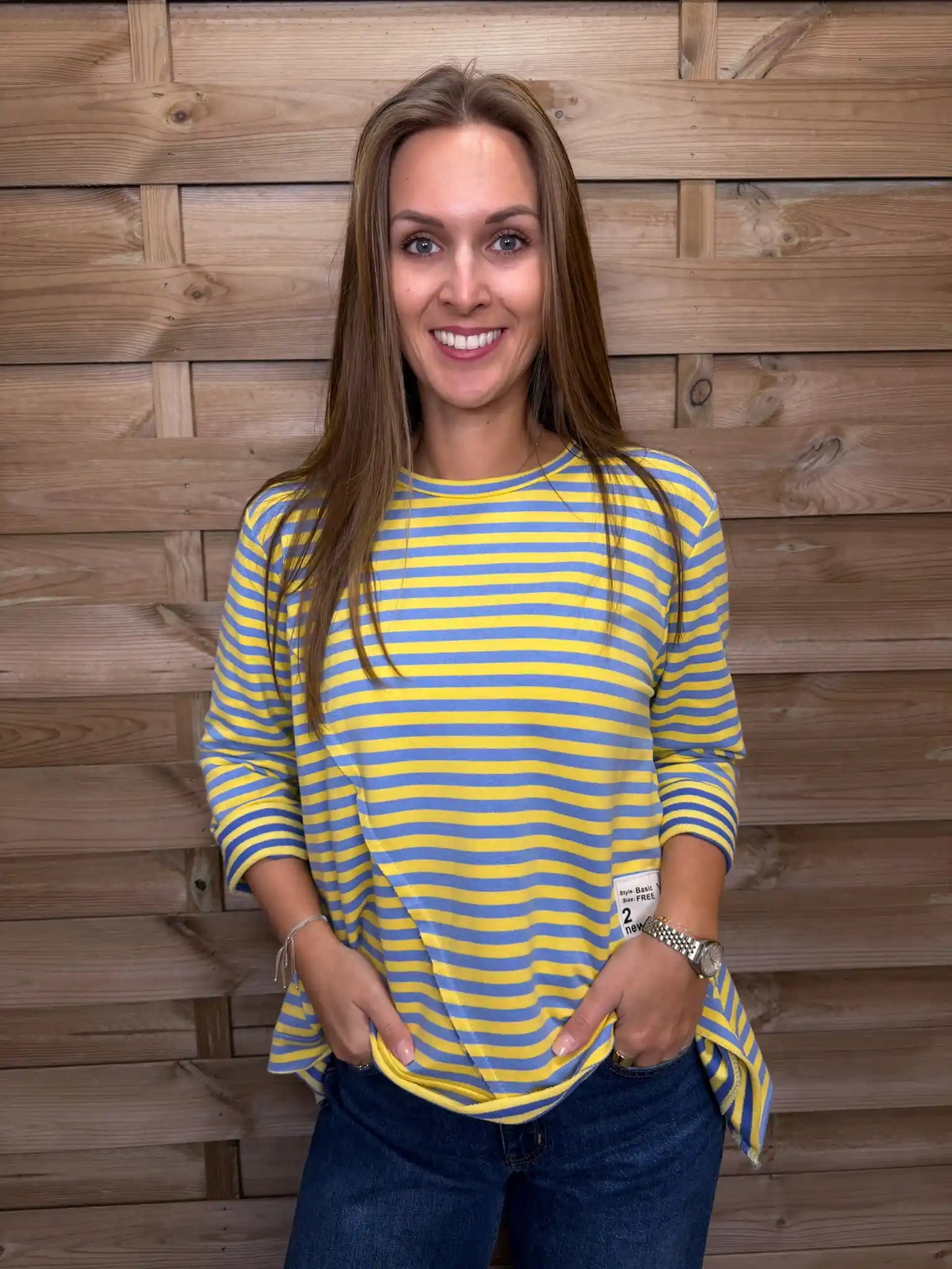 Langarmshirt "Twist" Gelb
