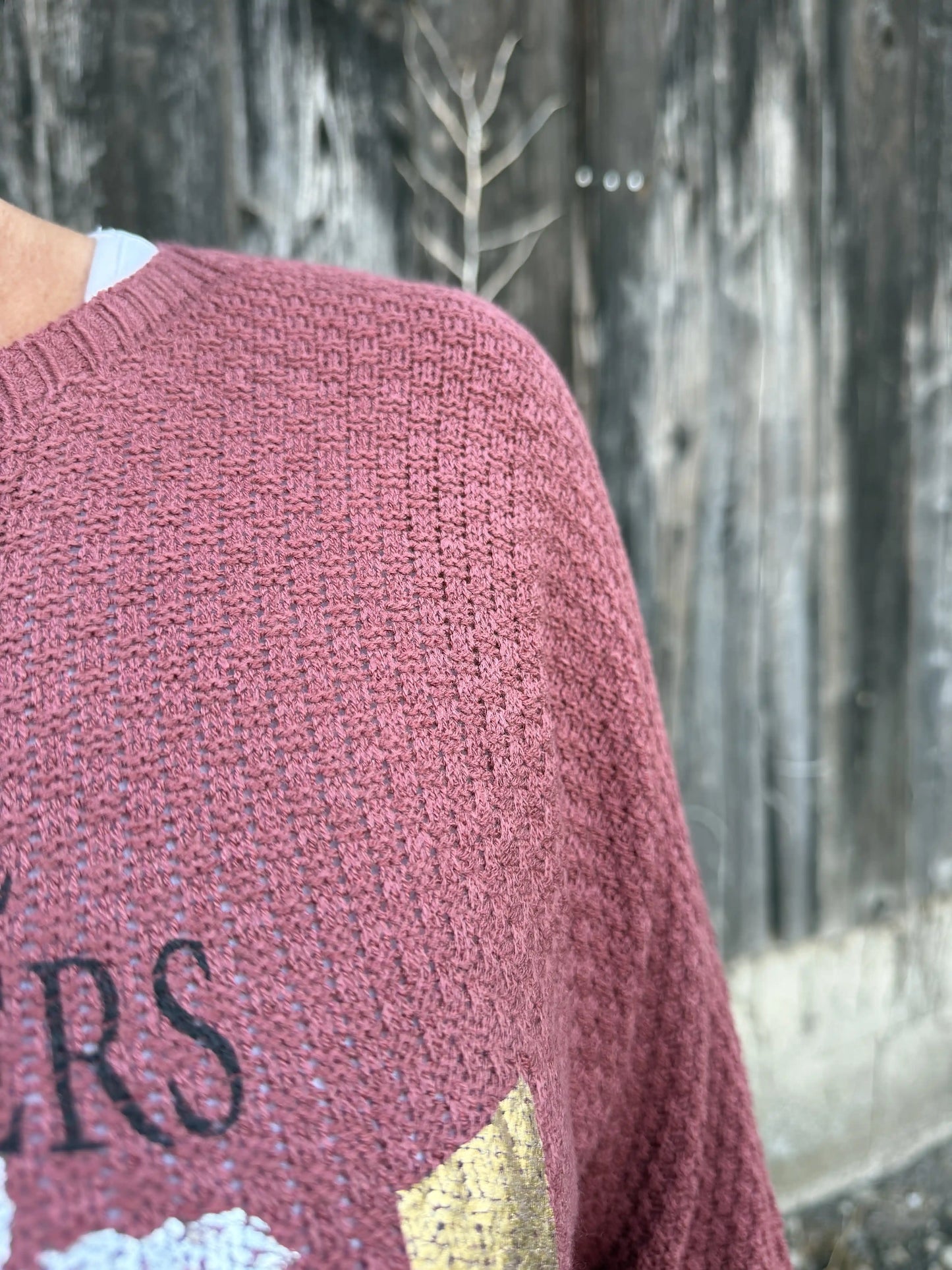 Pullover "Bloom Statement" Rot