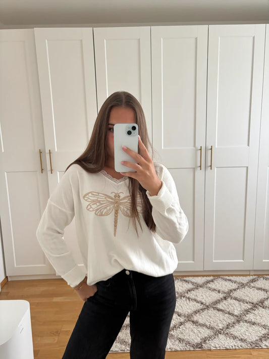 Pullover "Libelle" Weiß