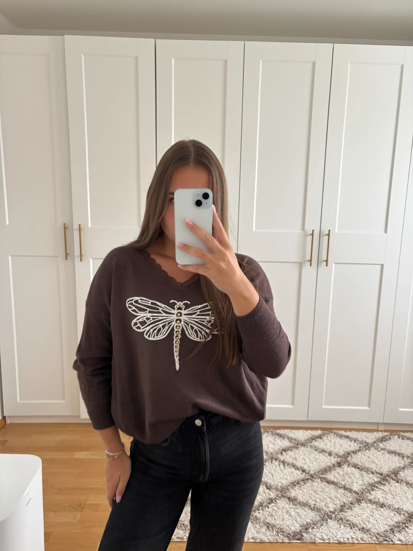 Pullover "Libelle" Schokobraun