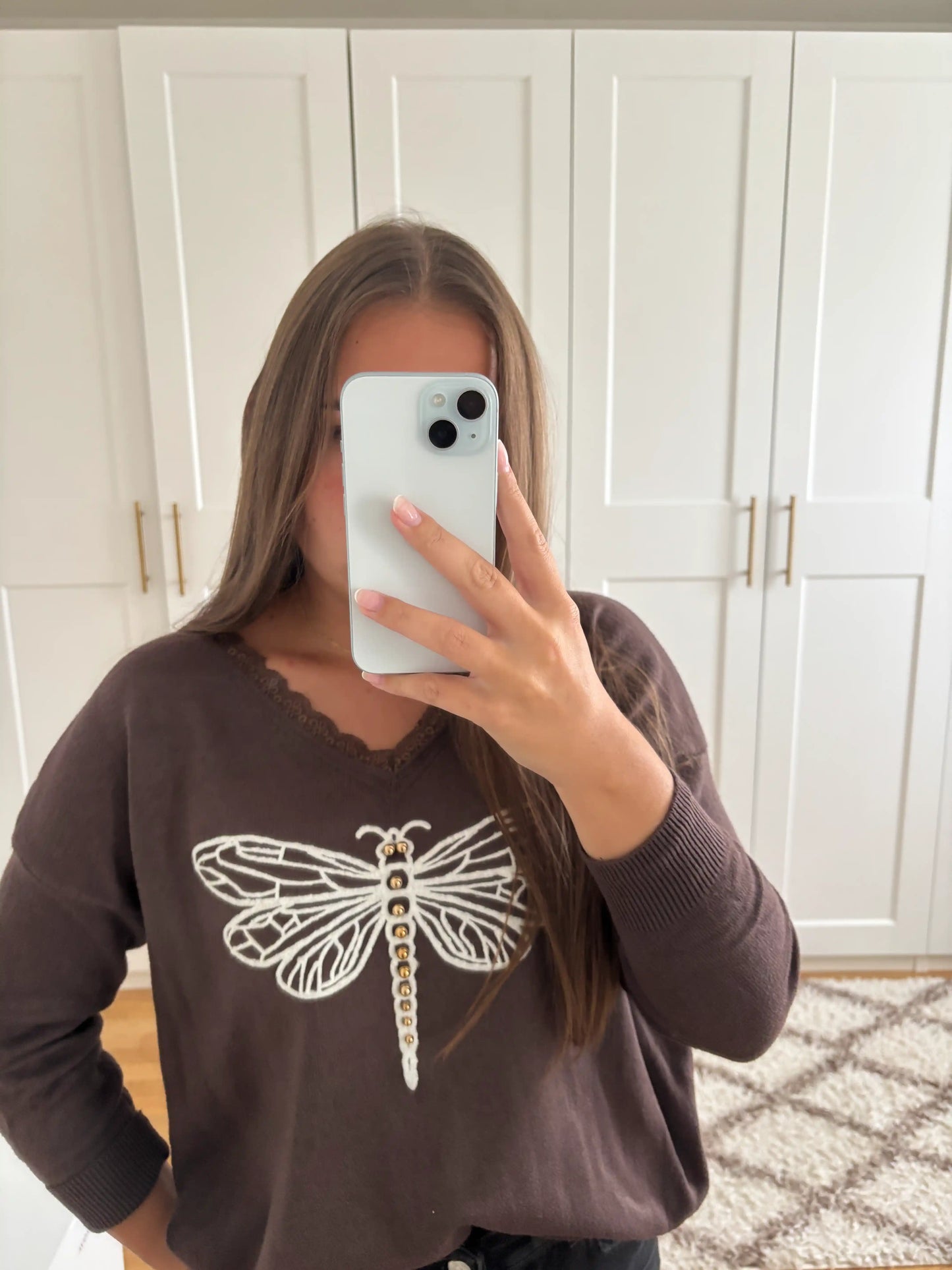 Pullover "Libelle" Schokobraun