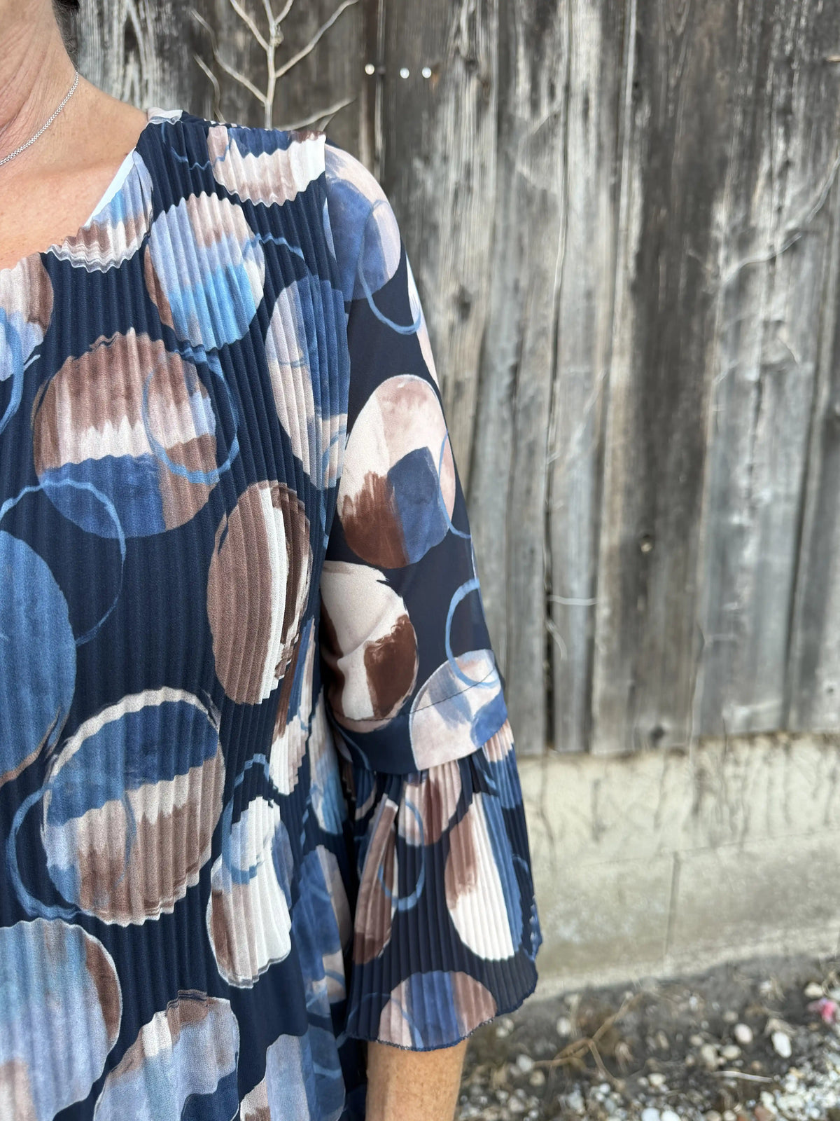 Bluse "Plissecircles" Navy