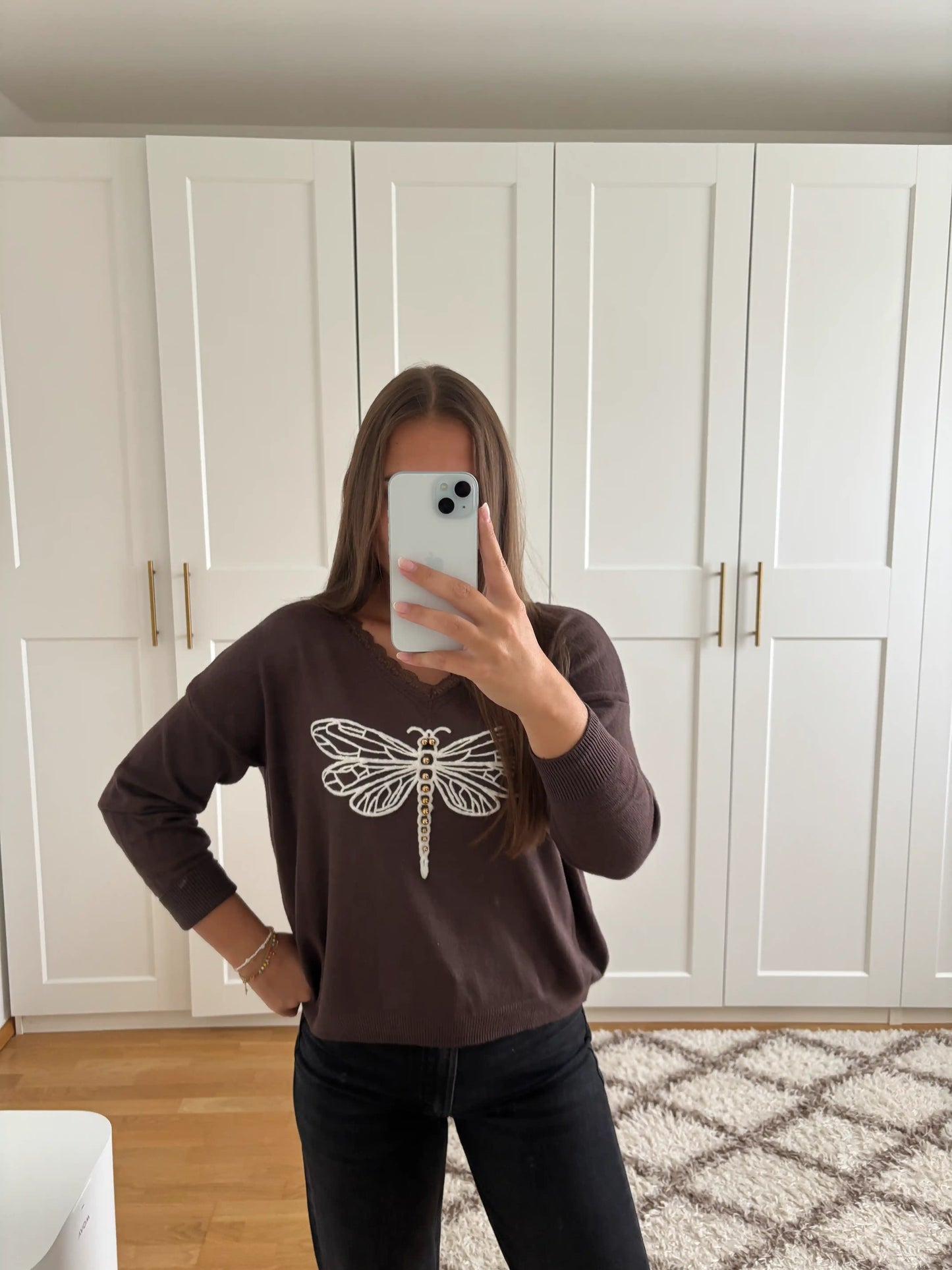 Pullover "Libelle" Schokobraun