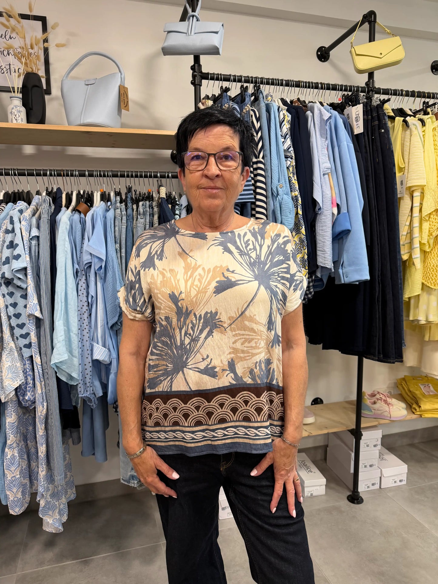Shirt "Natural Bloom" Hellblau
