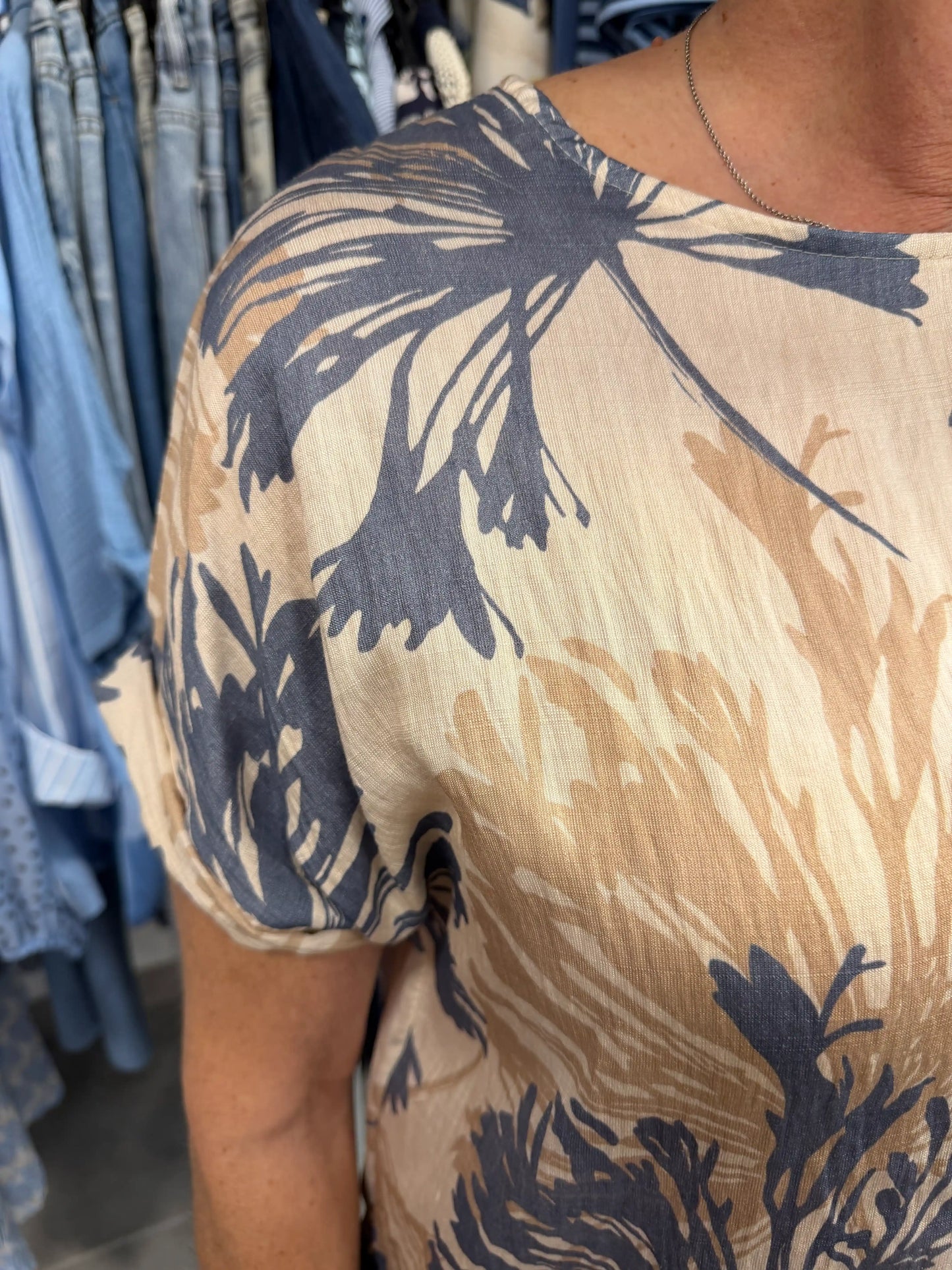 Shirt "Natural Bloom" Hellblau