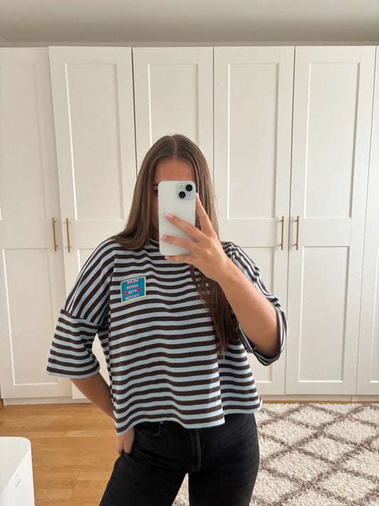 Streifenshirt "More Amore" Blau