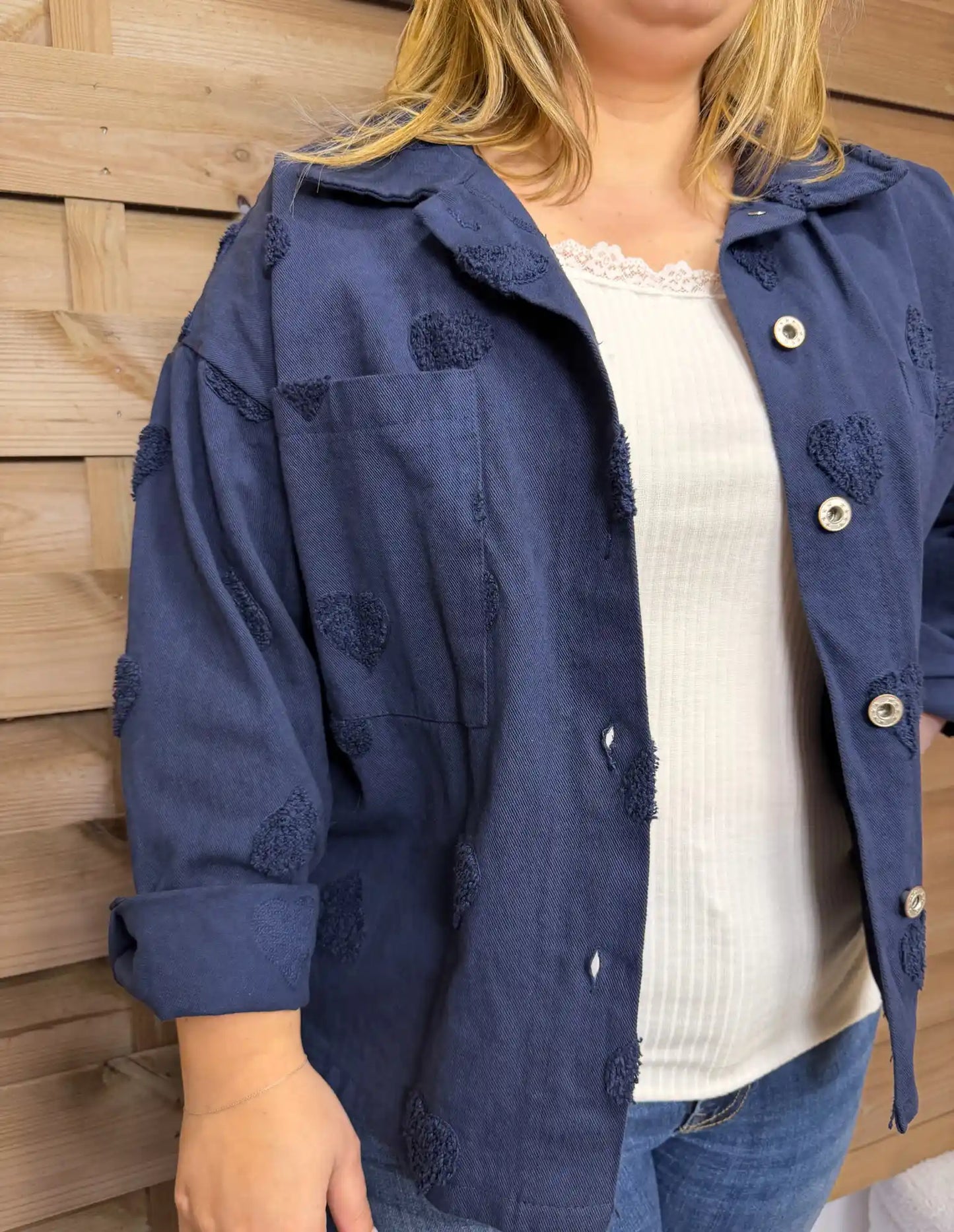Jacke "Denim Heart" Dunkelblau