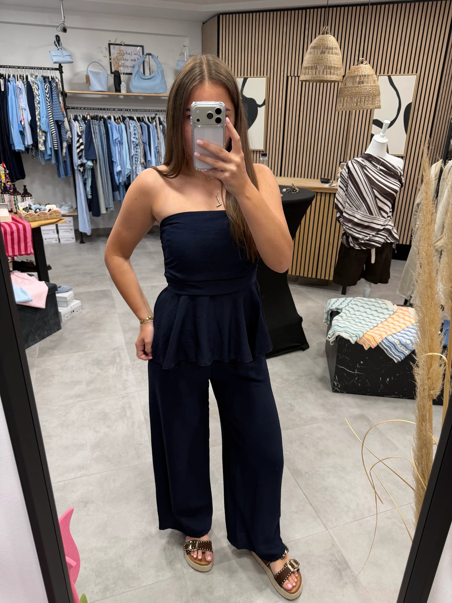 Set "Peplum" Dunkelblau
