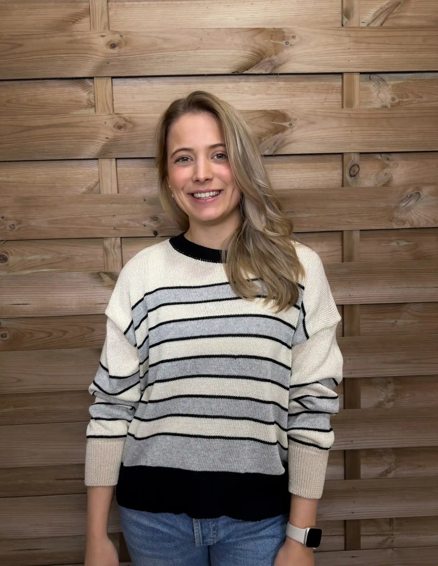 Pullover "Freshstripes" Grau