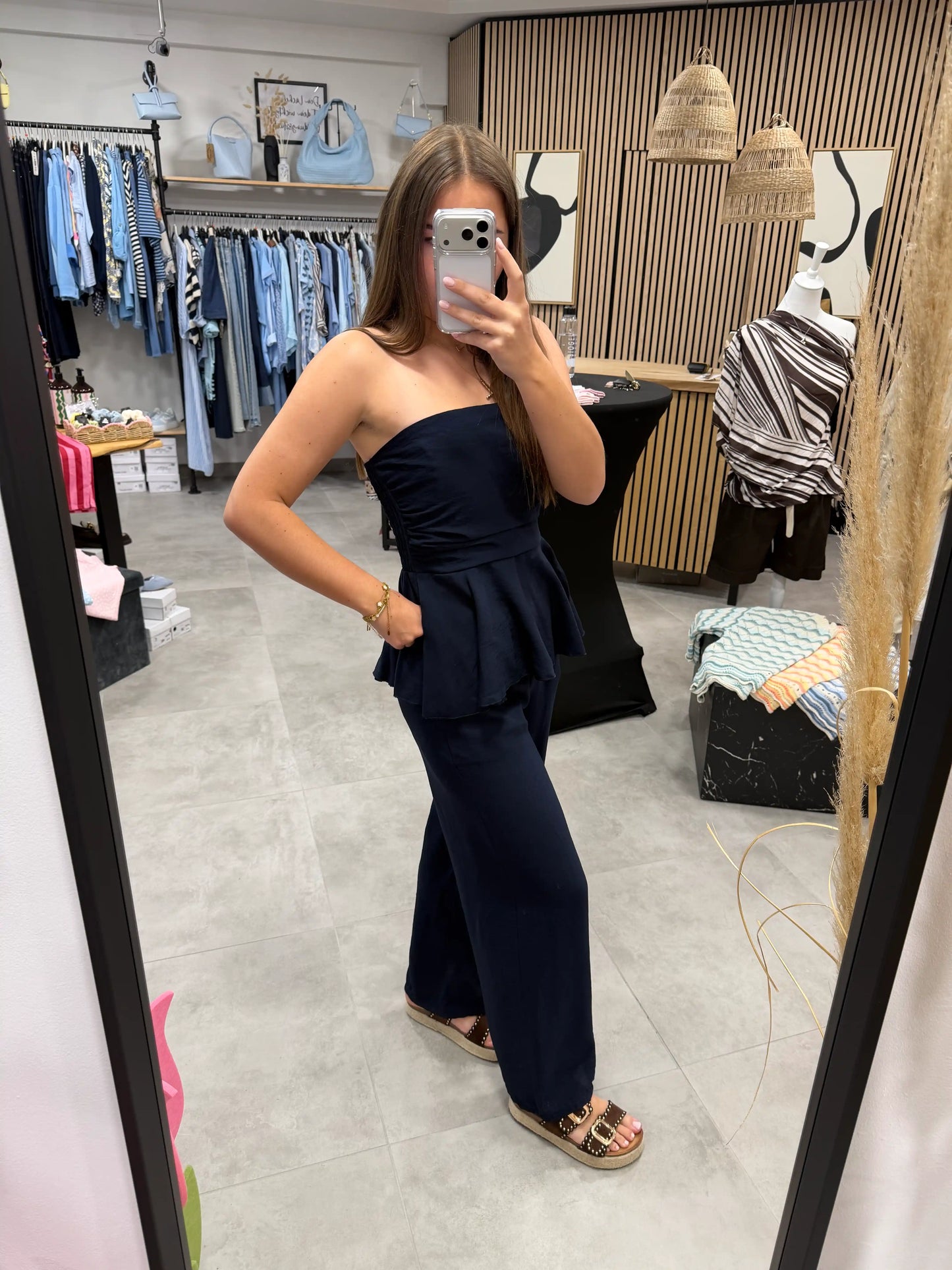 Set "Peplum" Dunkelblau