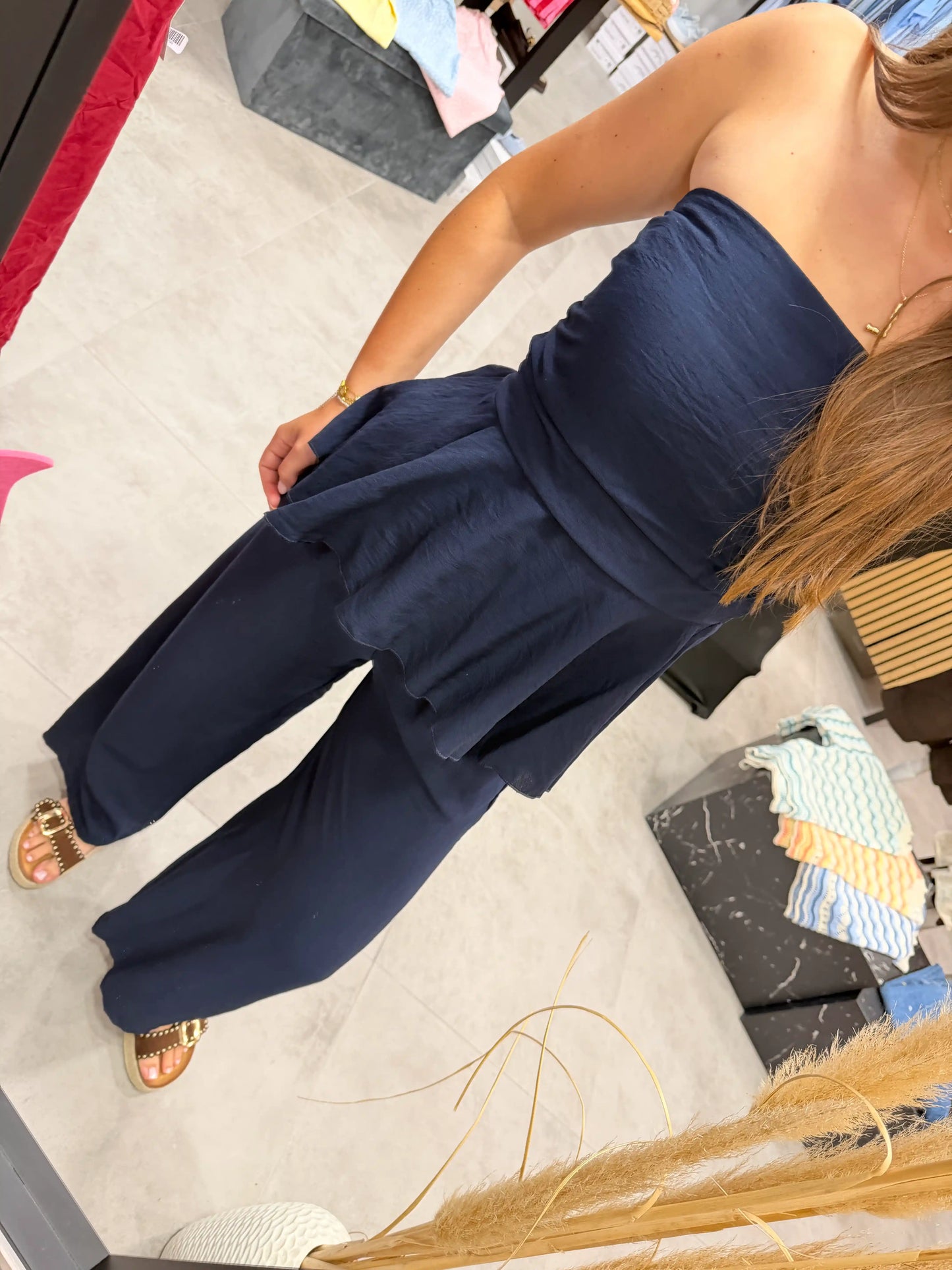 Set "Peplum" Dunkelblau