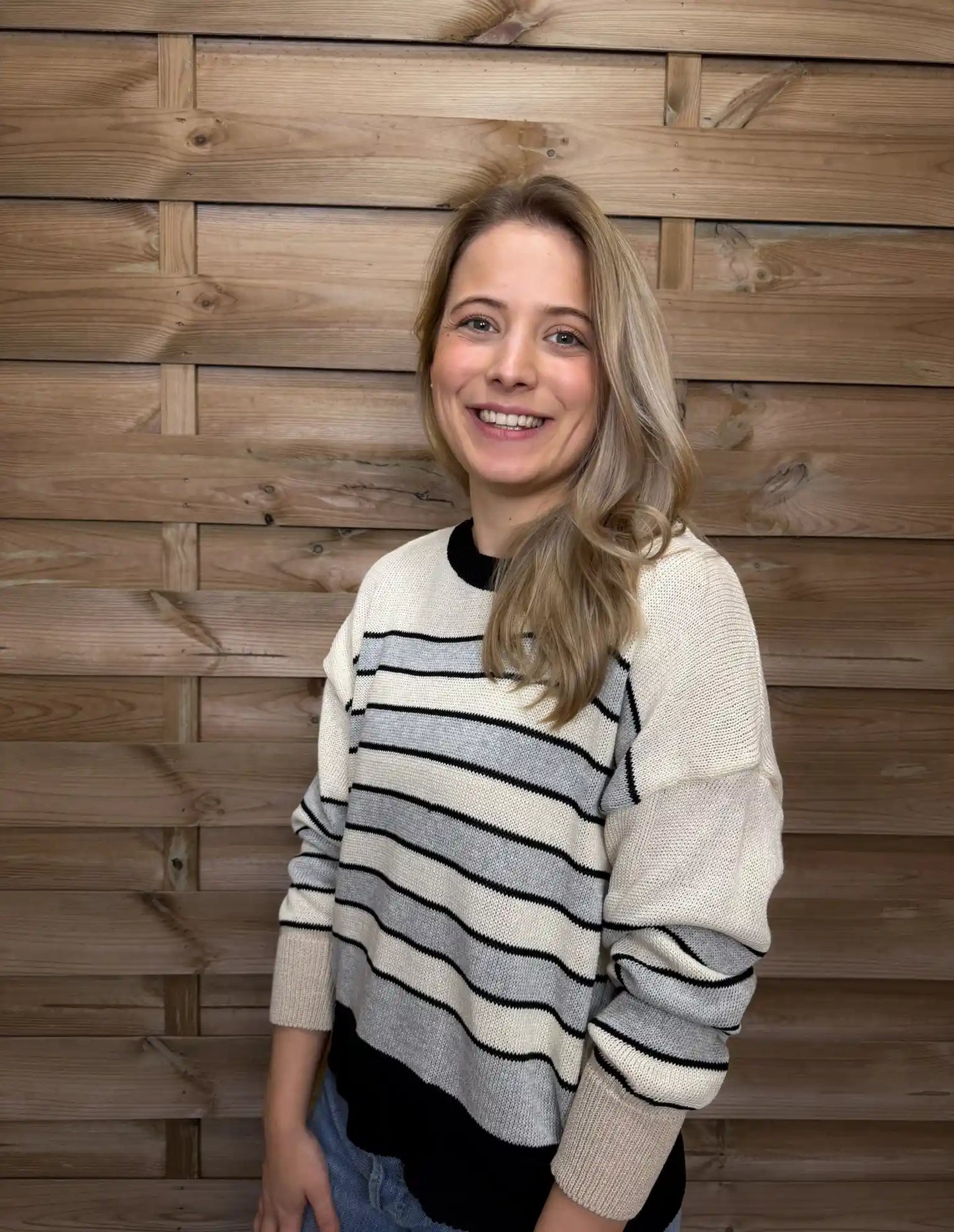 Pullover "Freshstripes" Grau