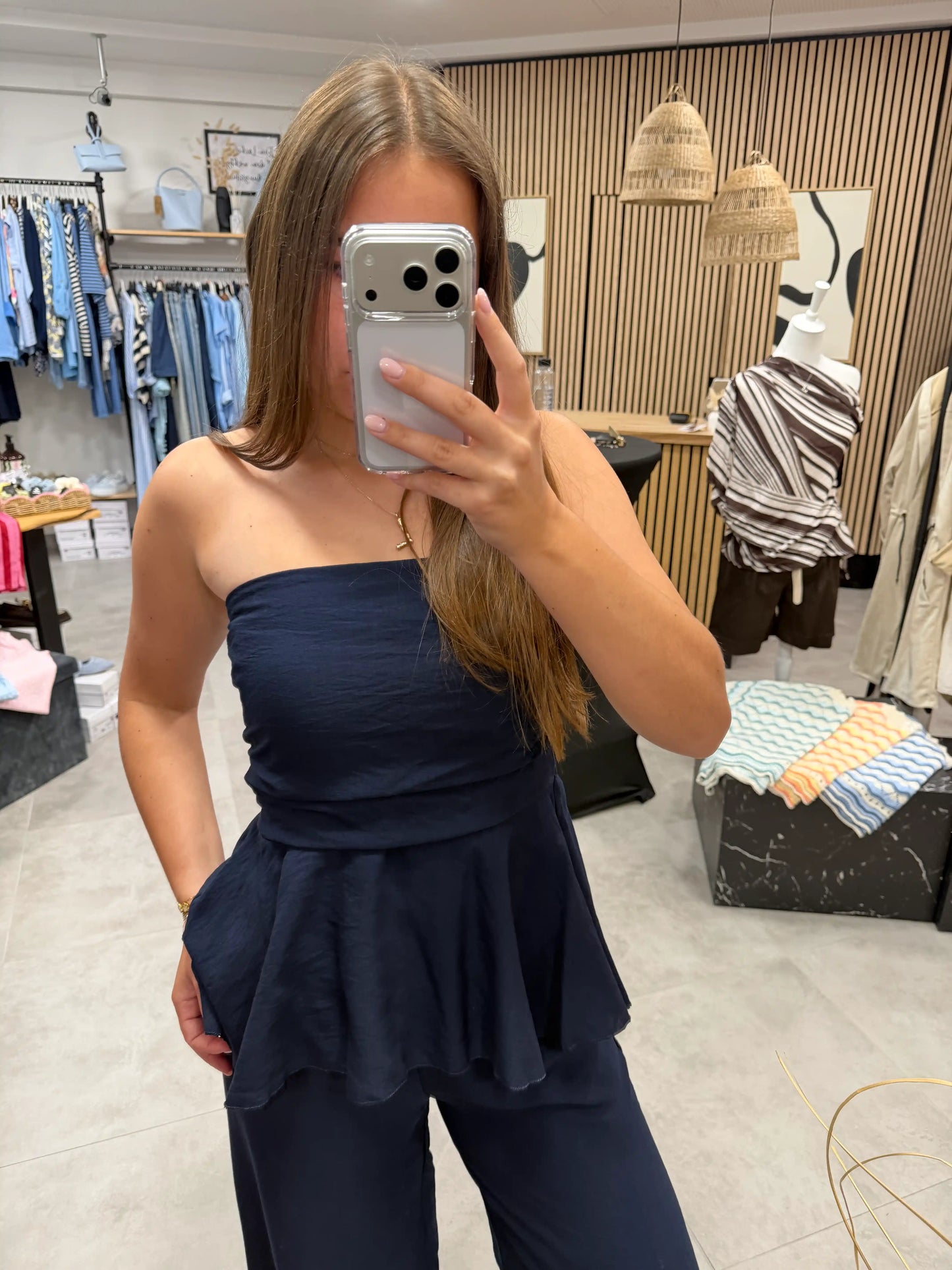 Set "Peplum" Dunkelblau