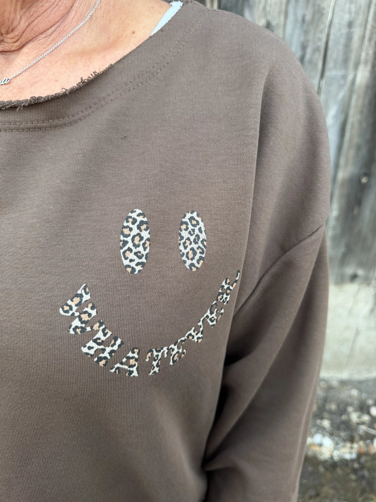 Pullover "Happy Leo" Schokobraun
