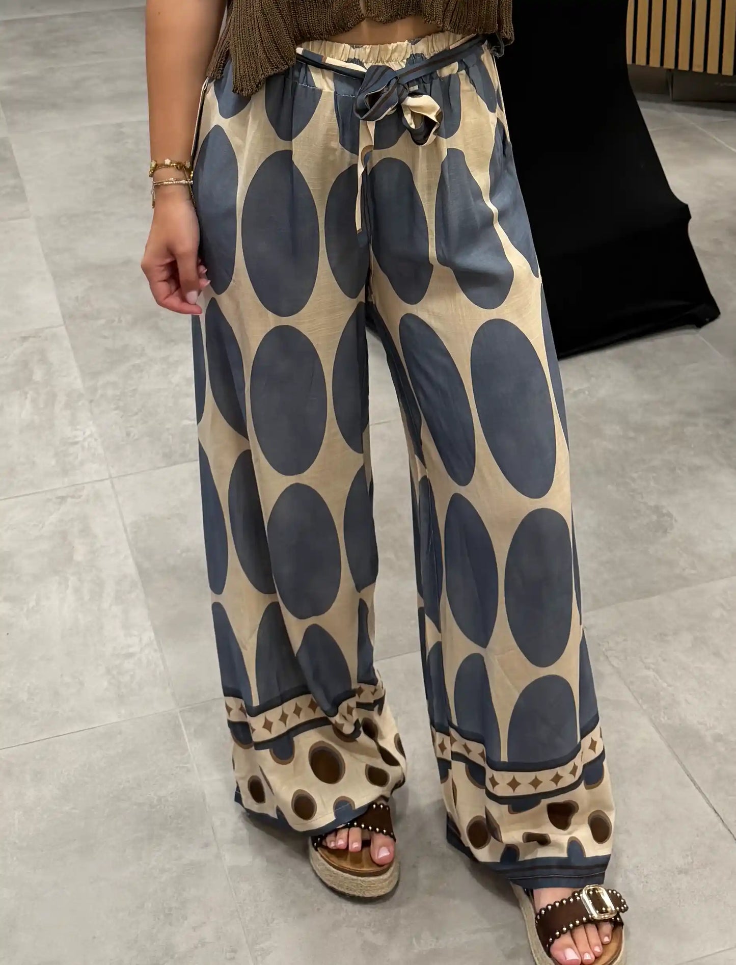 Hose "Big Dots" Blau