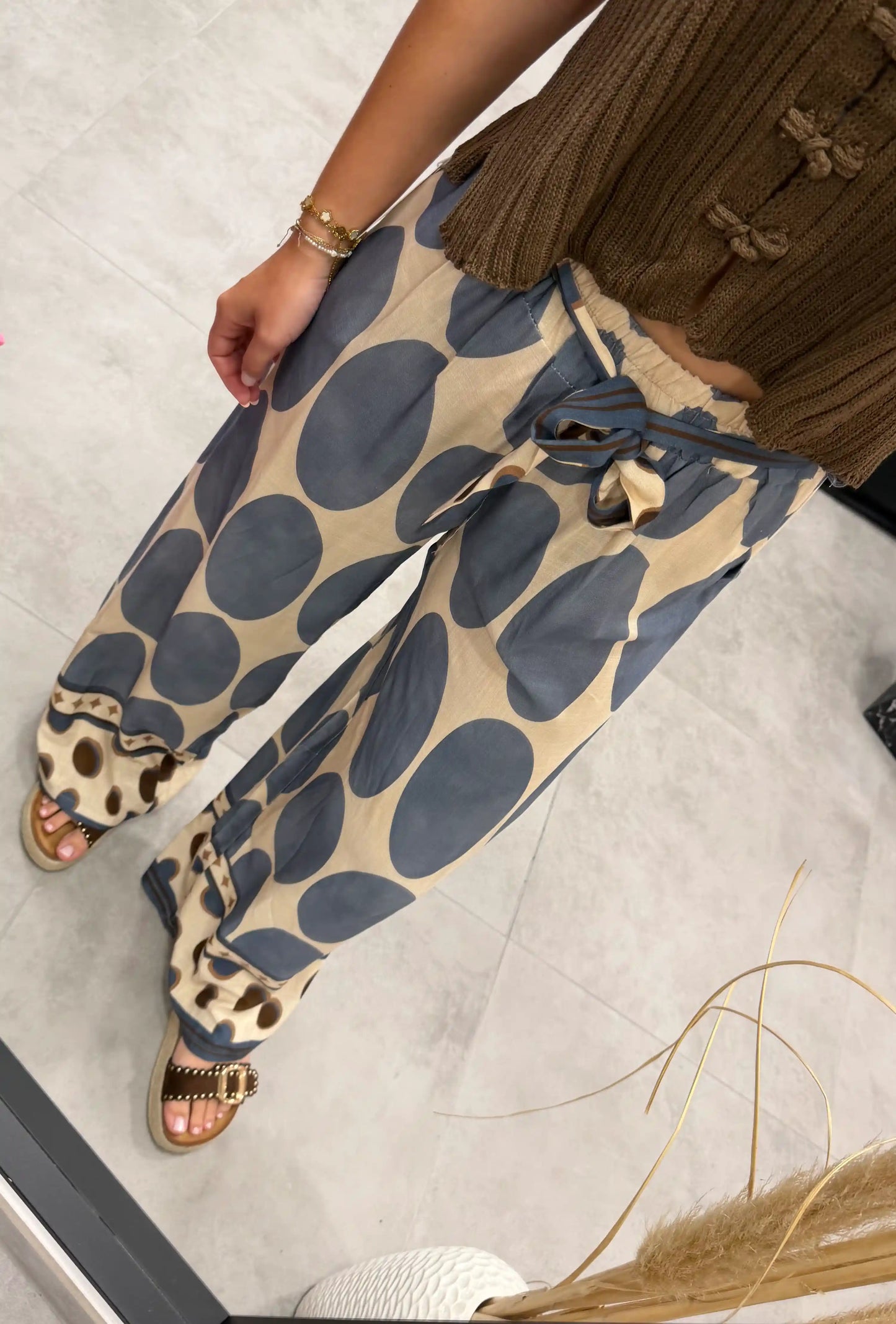 Hose "Big Dots" Blau