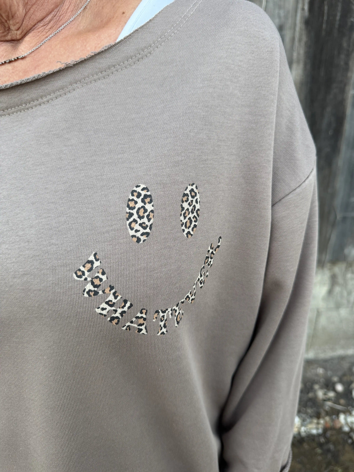 Pullover "Happy Leo" Taupe