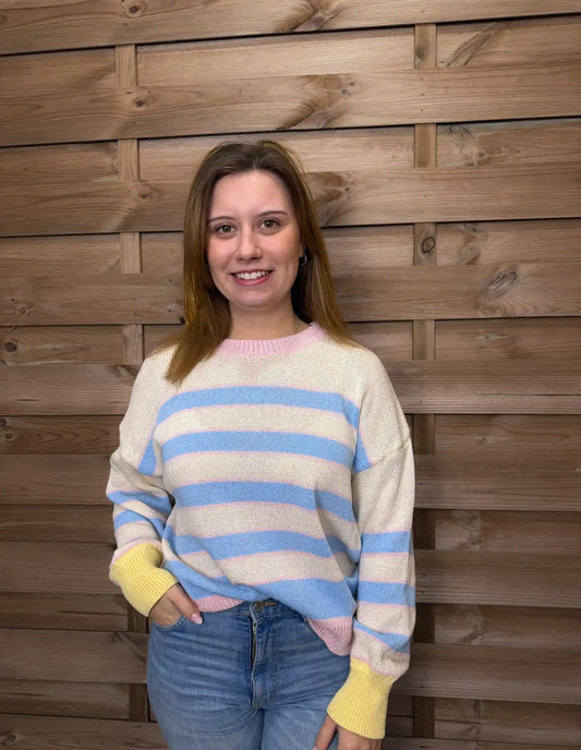 Pullover "Freshstripes" Blau