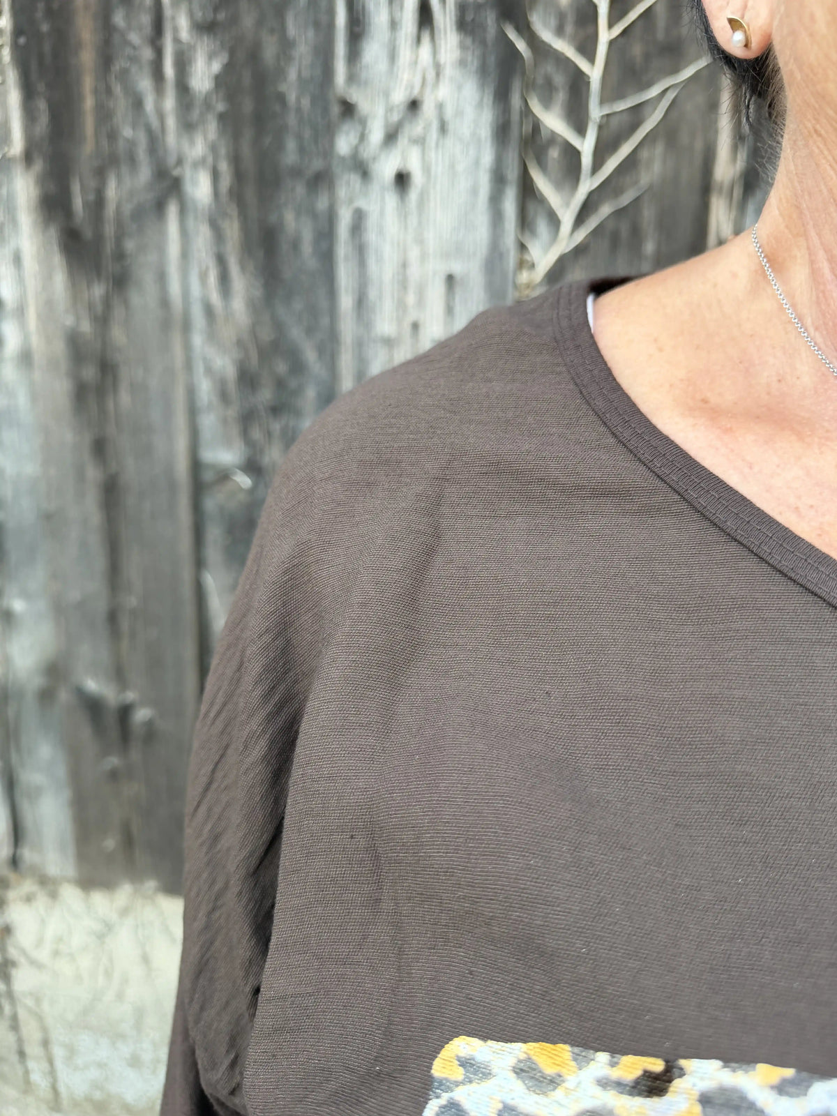 Langarmshirt "Wild Heart" Schokobraun
