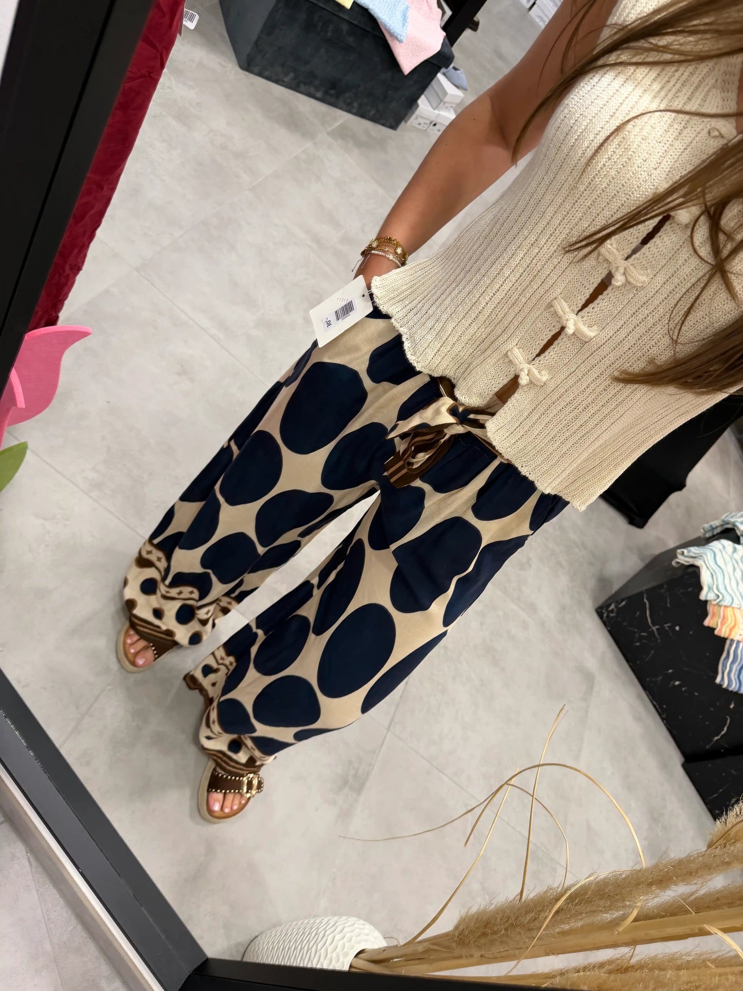 Hose "Big Dots" Dunkelblau