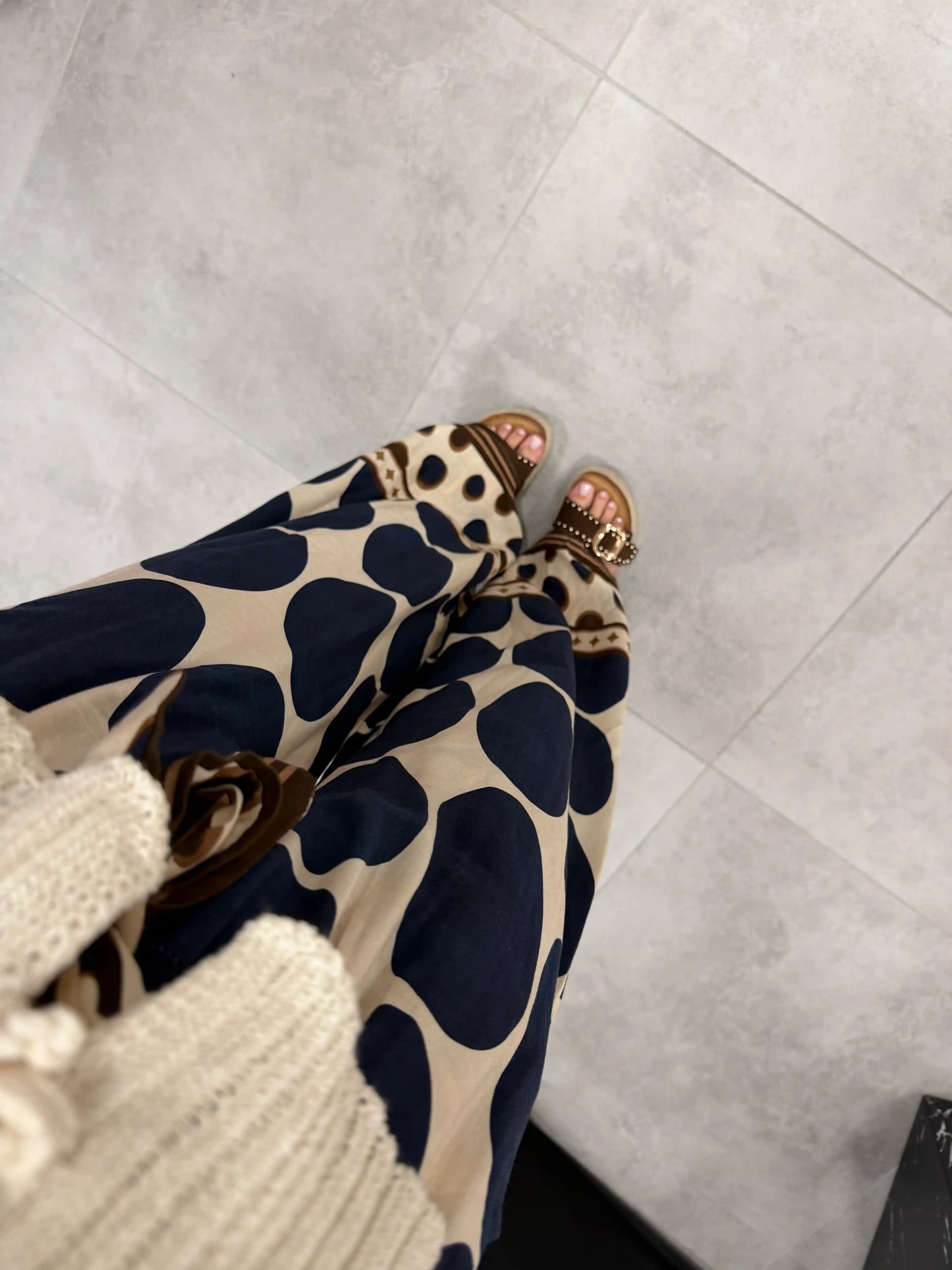 Hose "Big Dots" Dunkelblau