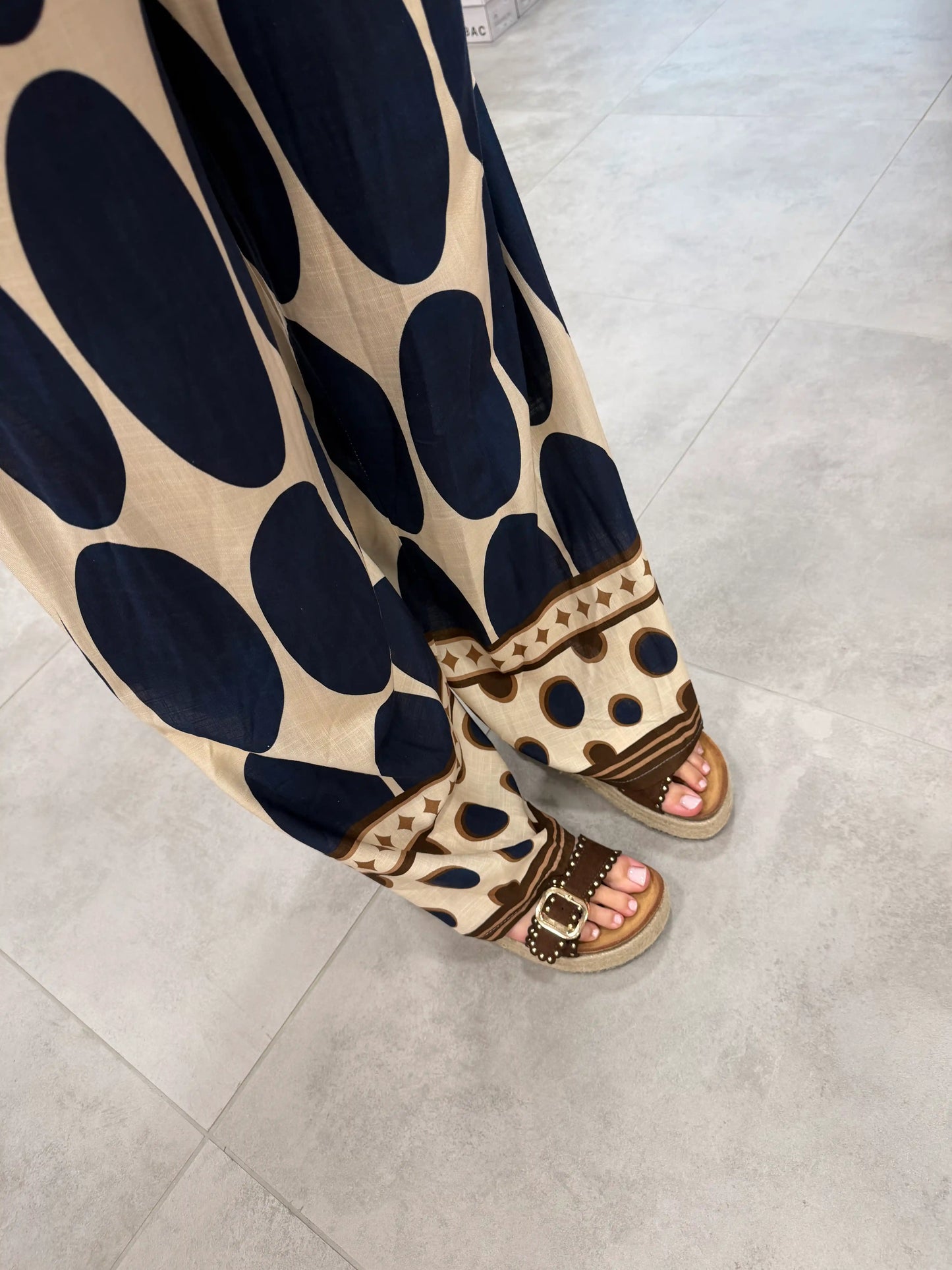 Hose "Big Dots" Dunkelblau
