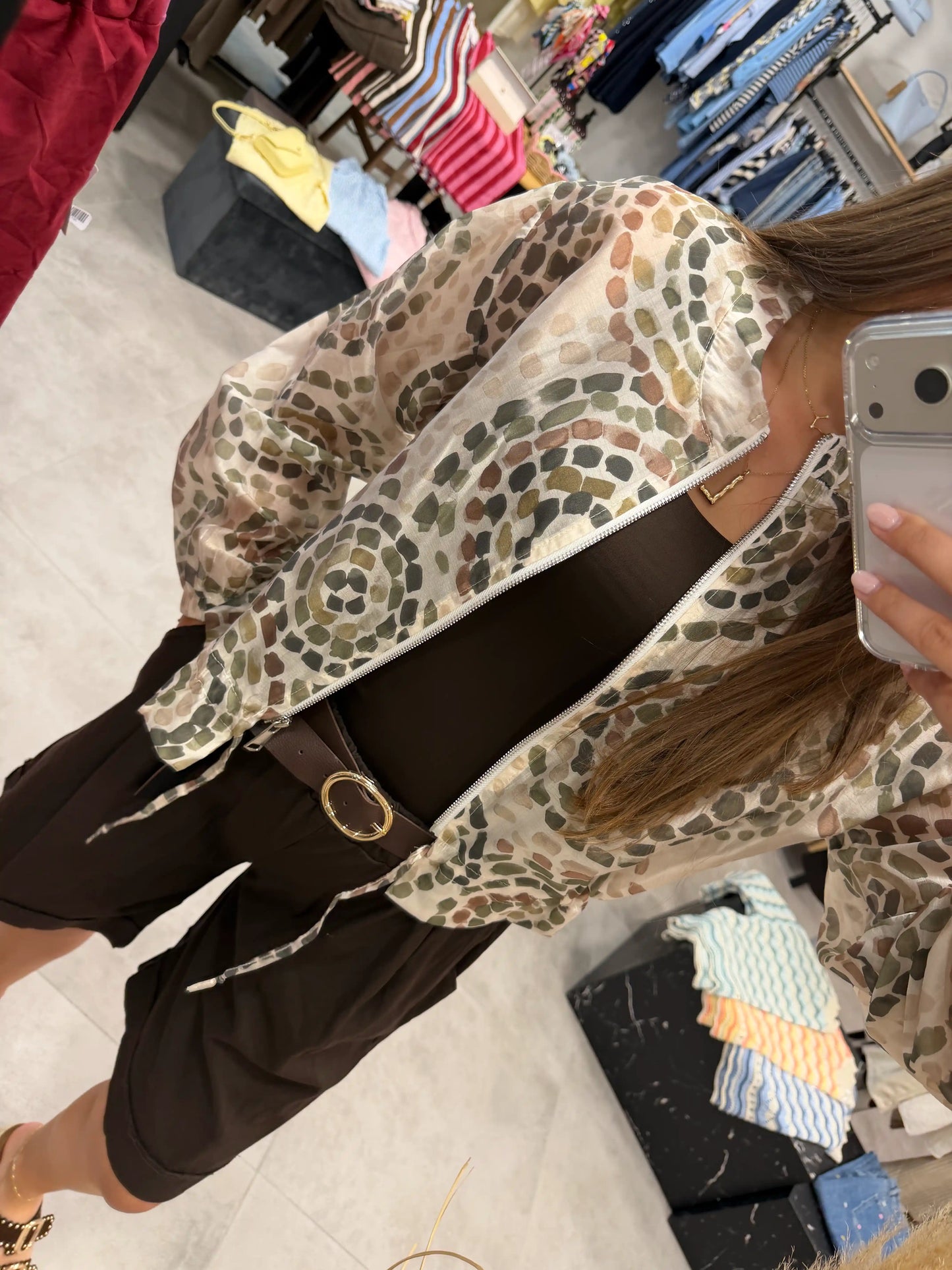 Jacke "Safari Chic" Olivegrün