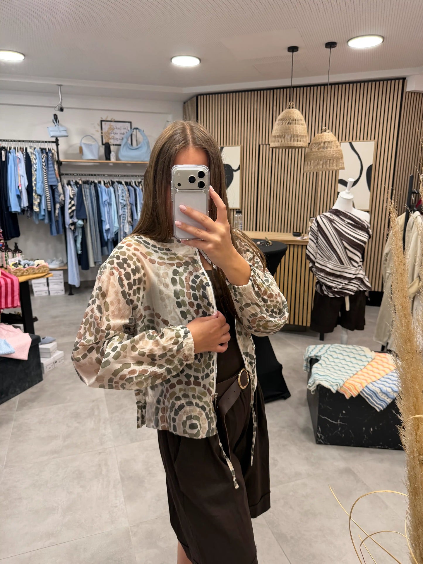 Jacke "Safari Chic" Olivegrün