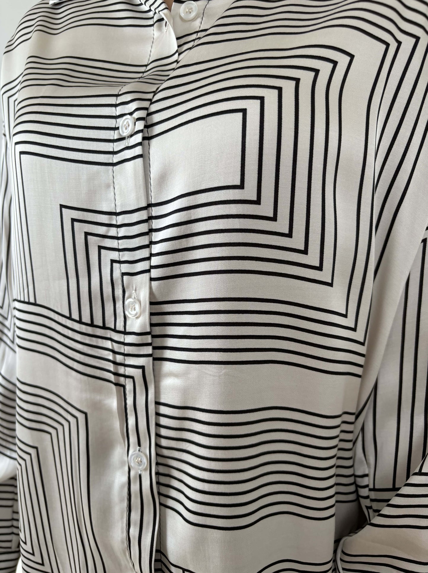 Bluse Geometrisch Dunkelblau