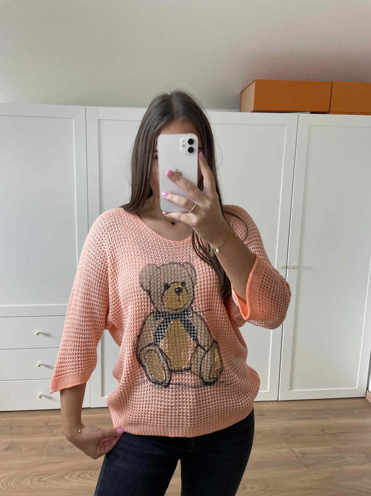 Pullover "Bear" Pfirsich