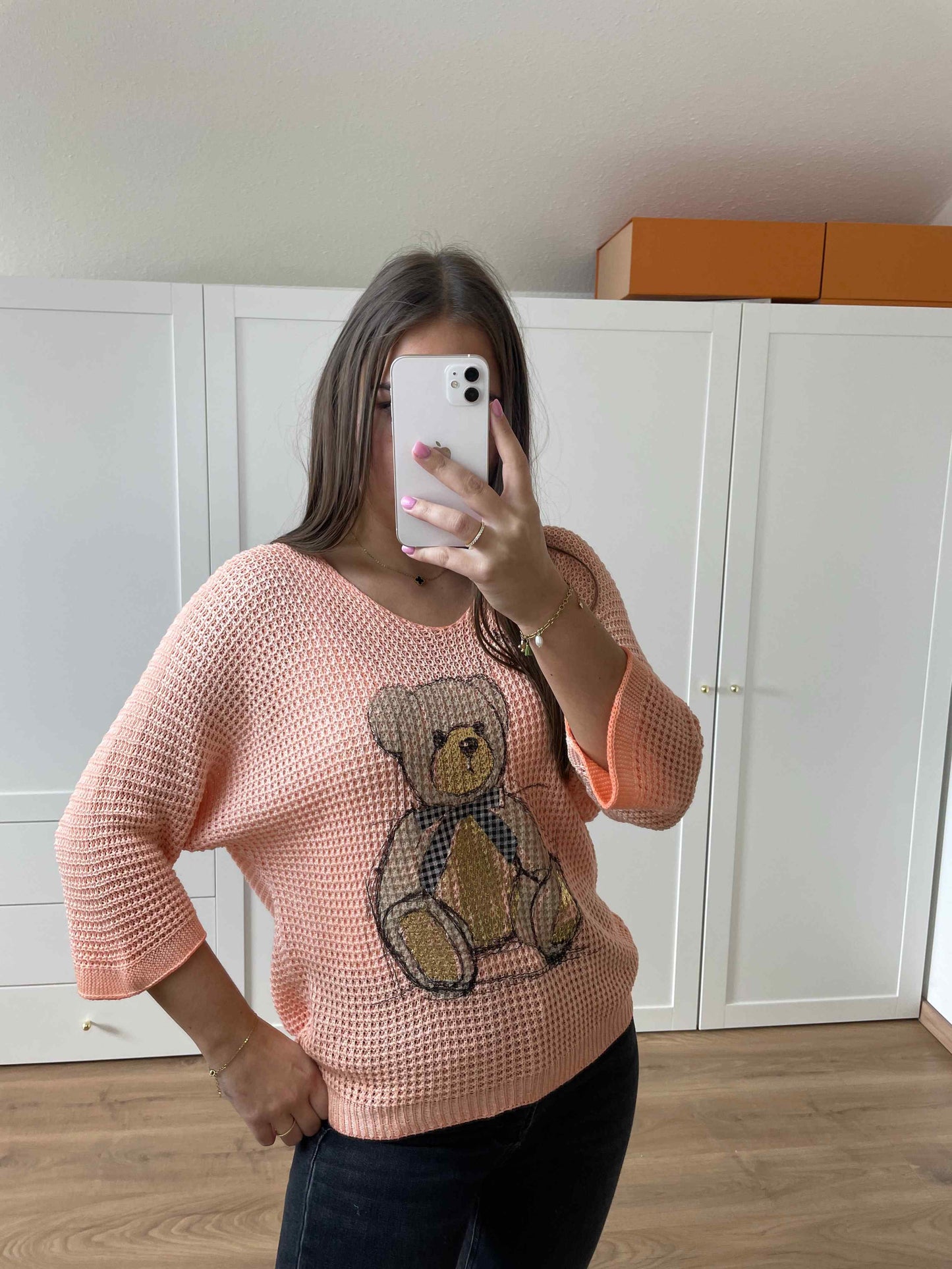 Pullover "Bear" Pfirsich