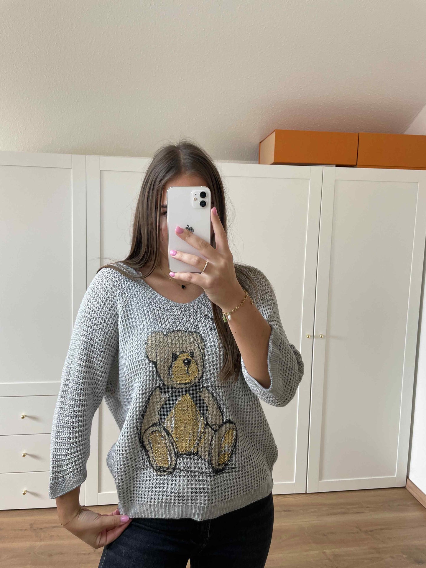 Pullover "Bear" Grau