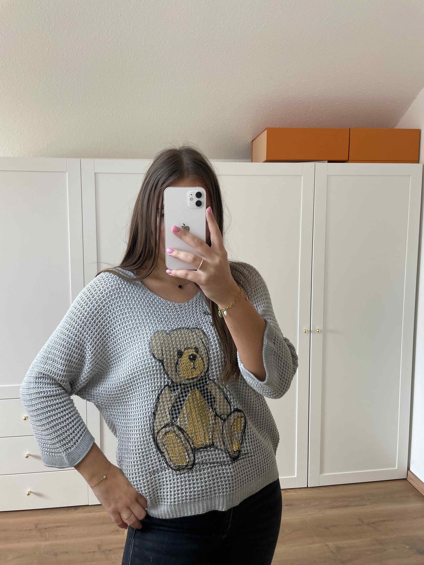 Pullover "Bear" Grau