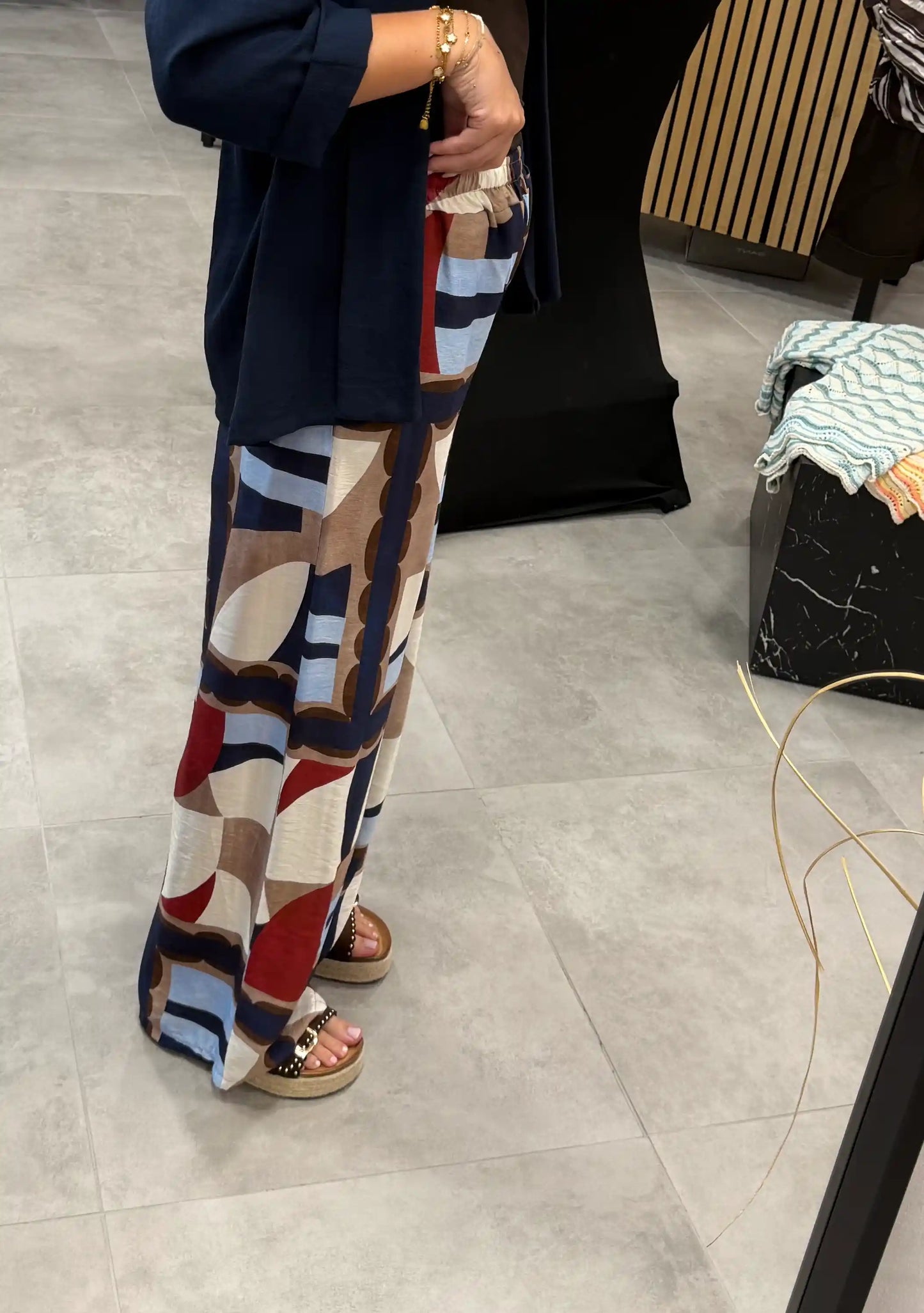 Palazzo-Hose "Retro" Rot