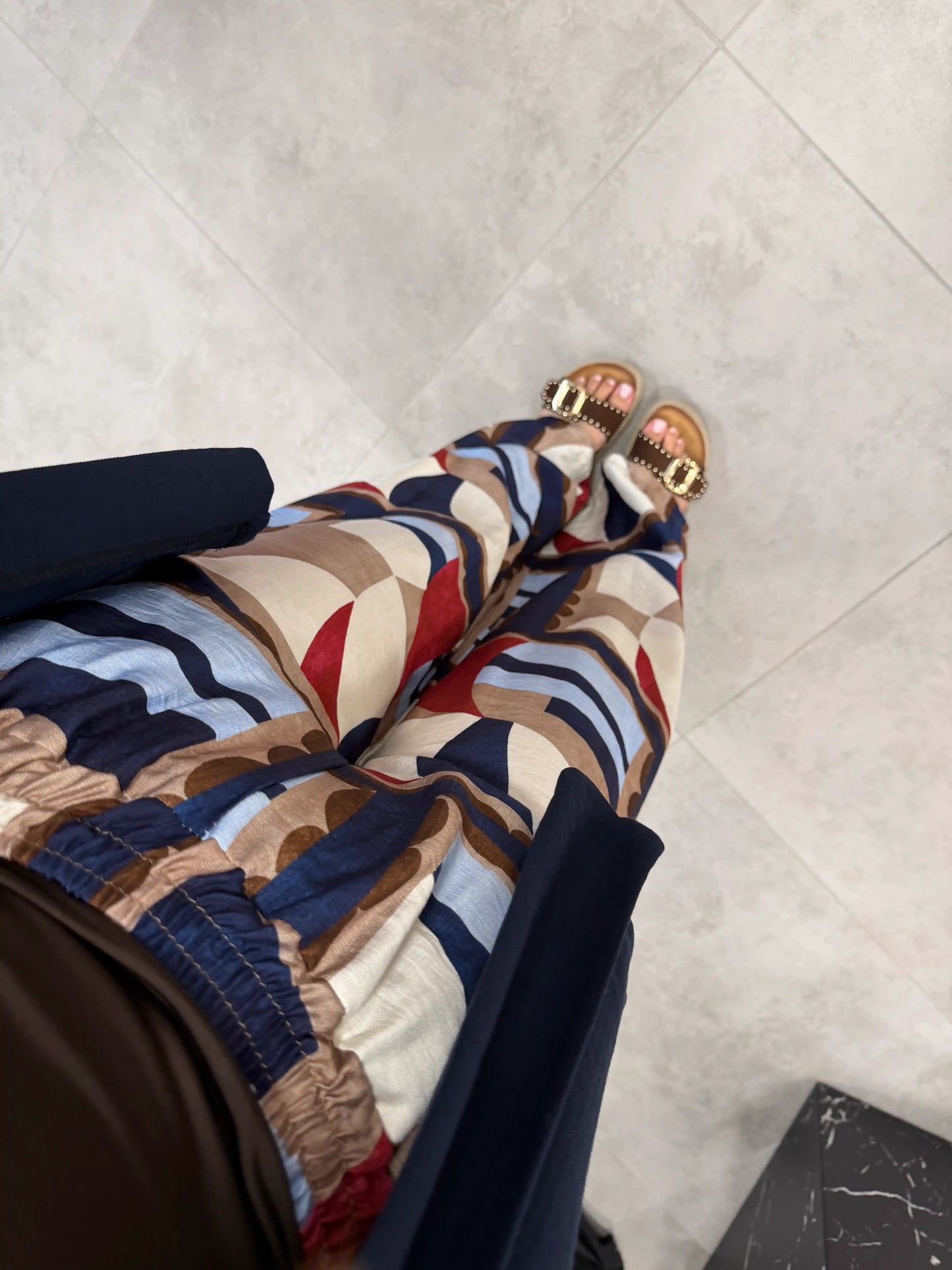 Palazzo-Hose "Retro" Rot