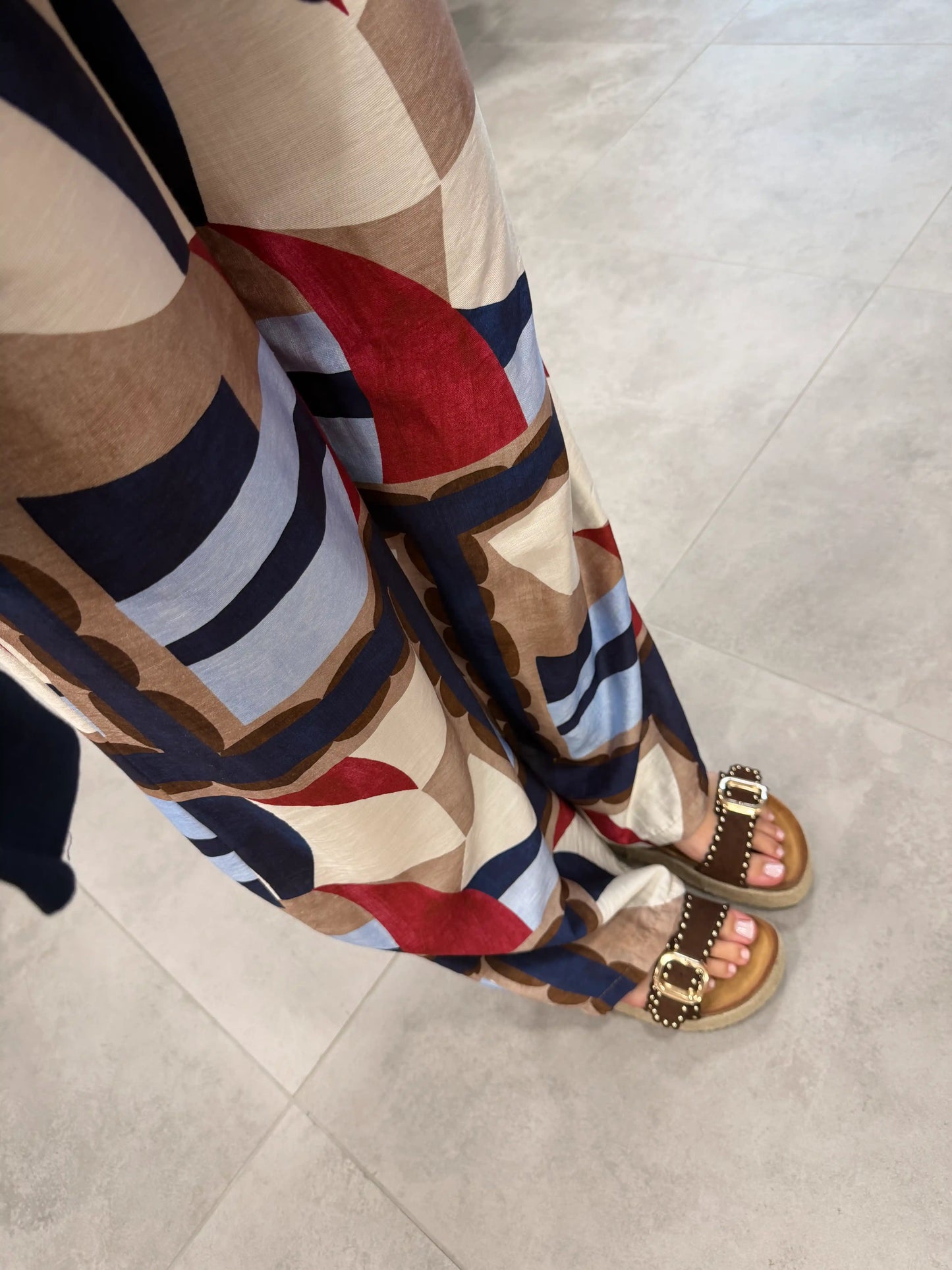 Palazzo-Hose "Retro" Rot