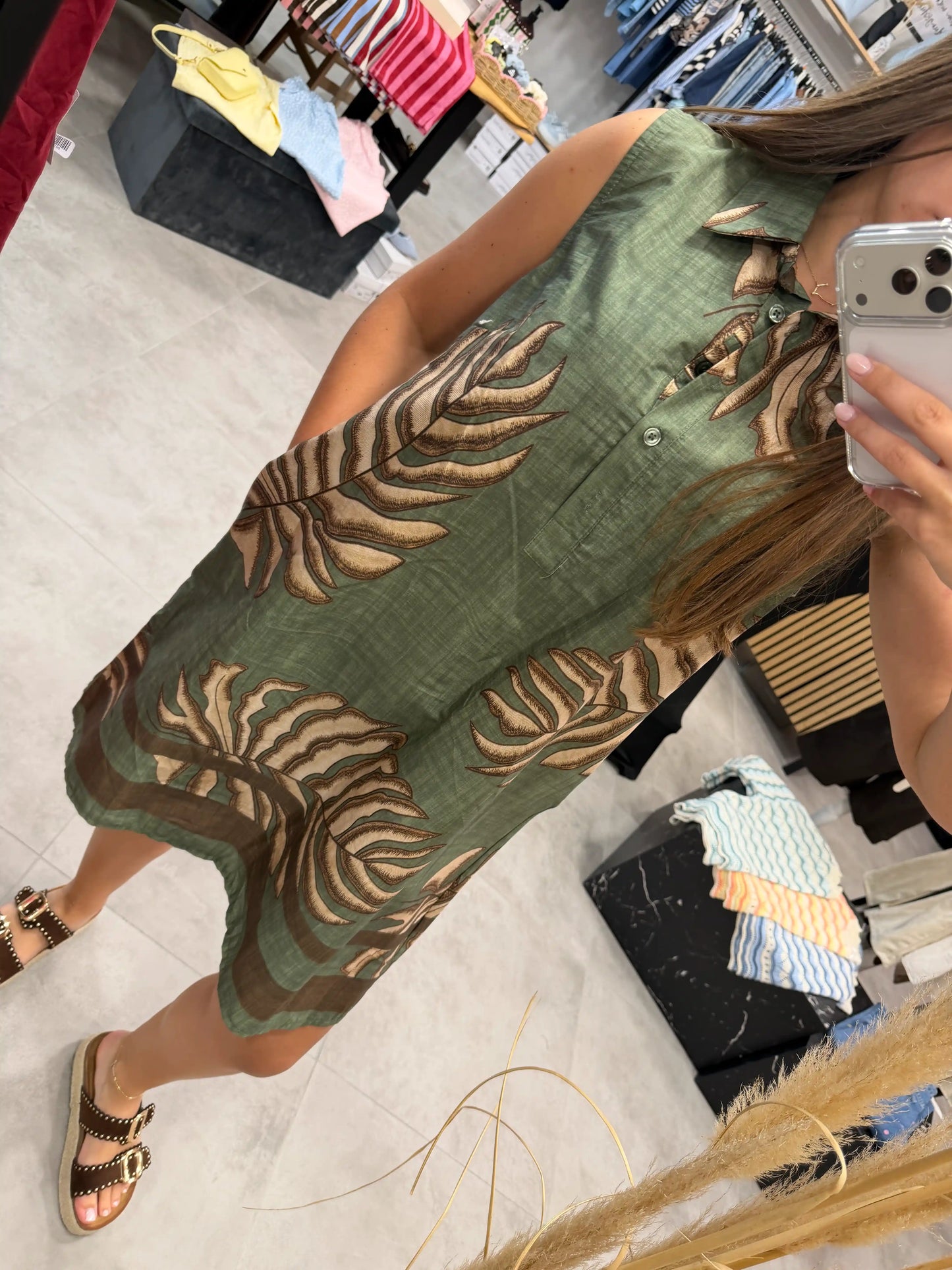 Kleid "Palma" Olivegrün