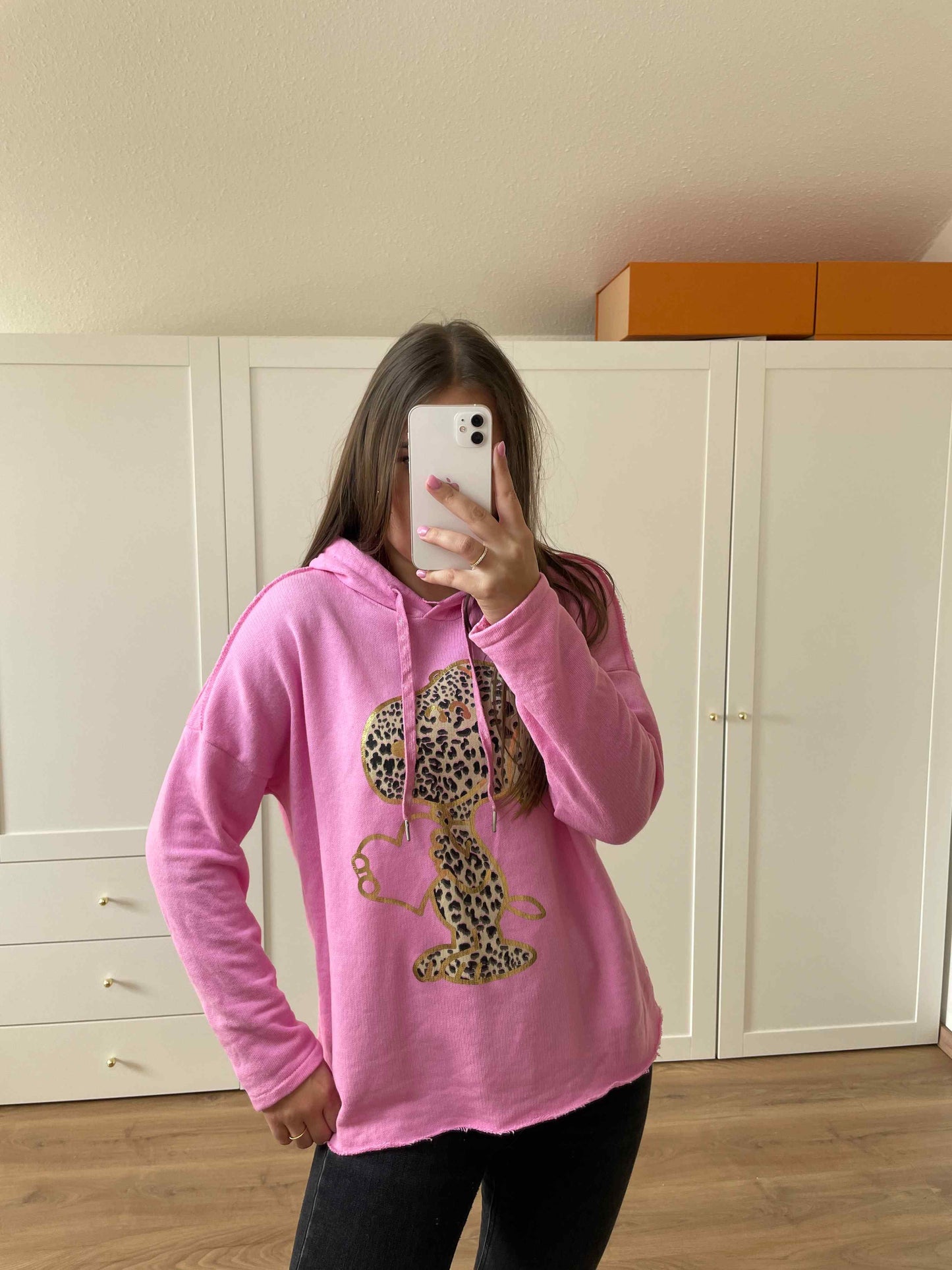 Kapuzenpullover "Snoopie" Rosa