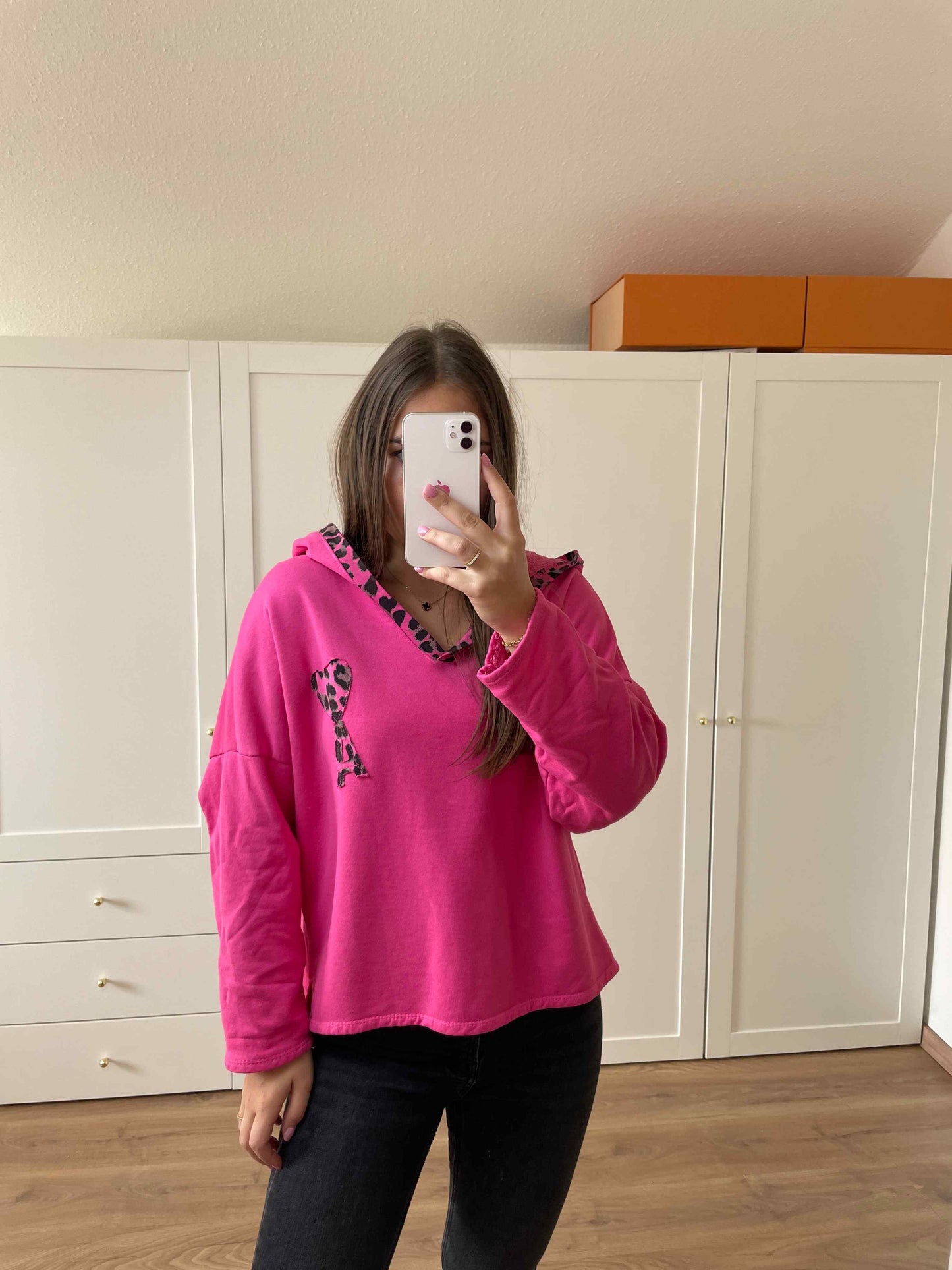 Kapuzenpullover "A" Pink