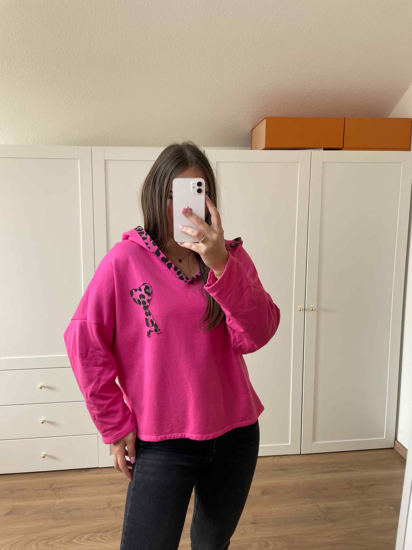 Kapuzenpullover "A" Pink